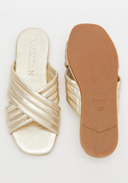 Haadana Quilted Slip-On Slide Sandals-Women%27s Flat Sandals-image-4