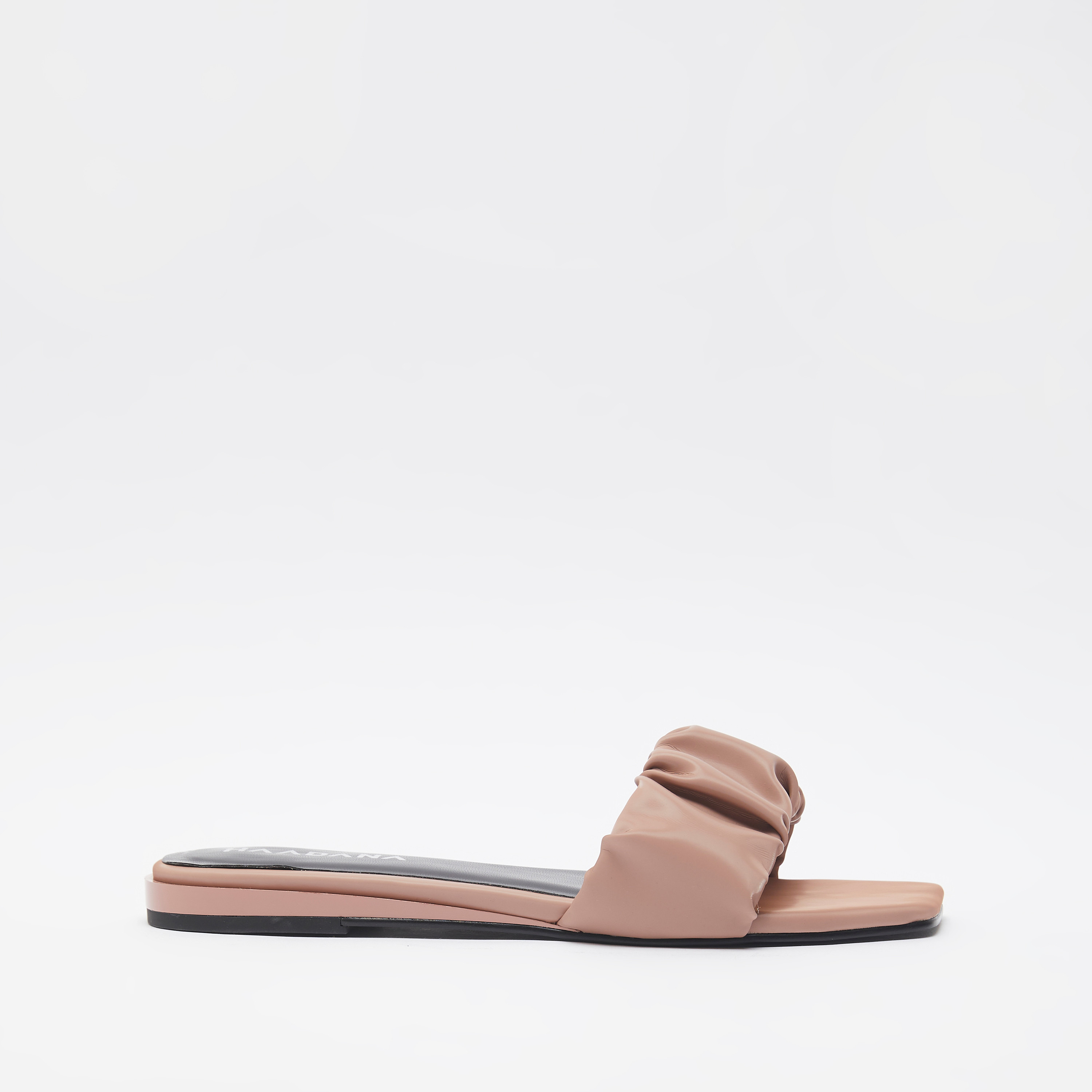 Haadana Ruched Strap Slide Sandals-women-shoes-flats-sandals-image-1