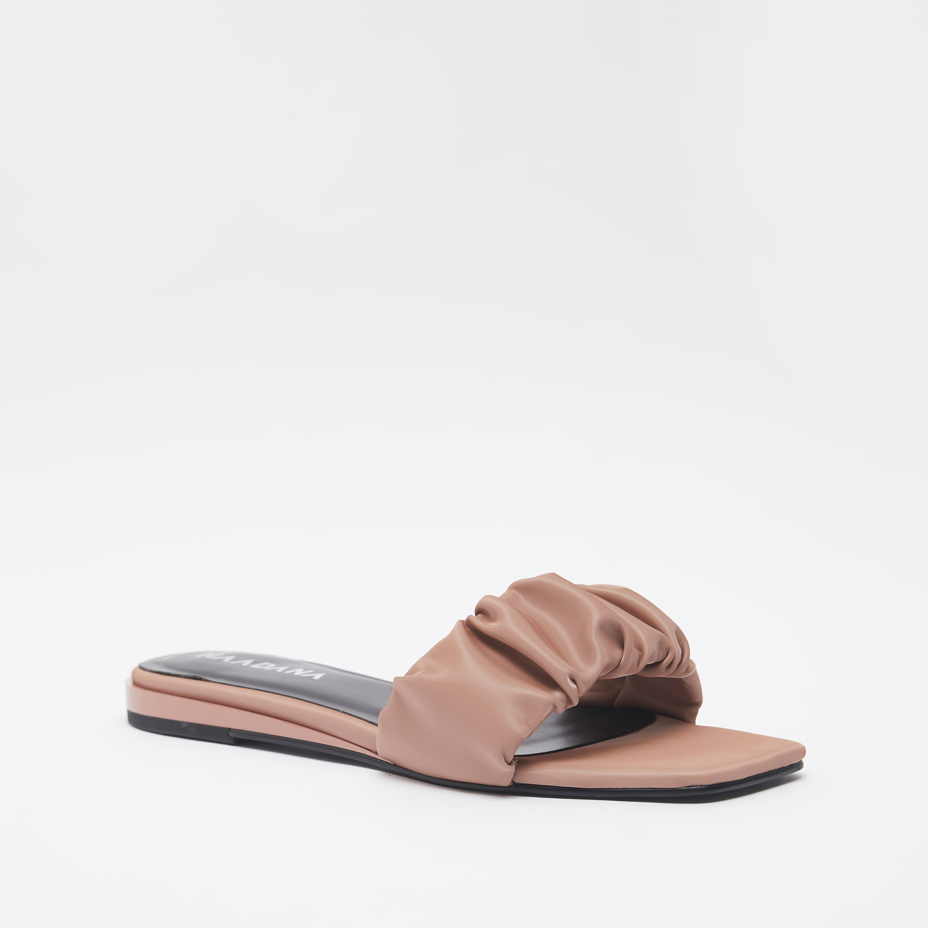 Haadana Ruched Strap Slide Sandals-women-shoes-flats-sandals-image-2