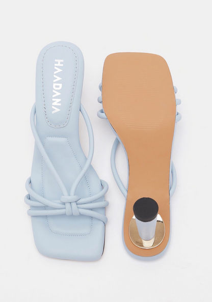 Haadana Slip-On Strap Sandals with Block Heels-Women%27s Heel Sandals-image-4