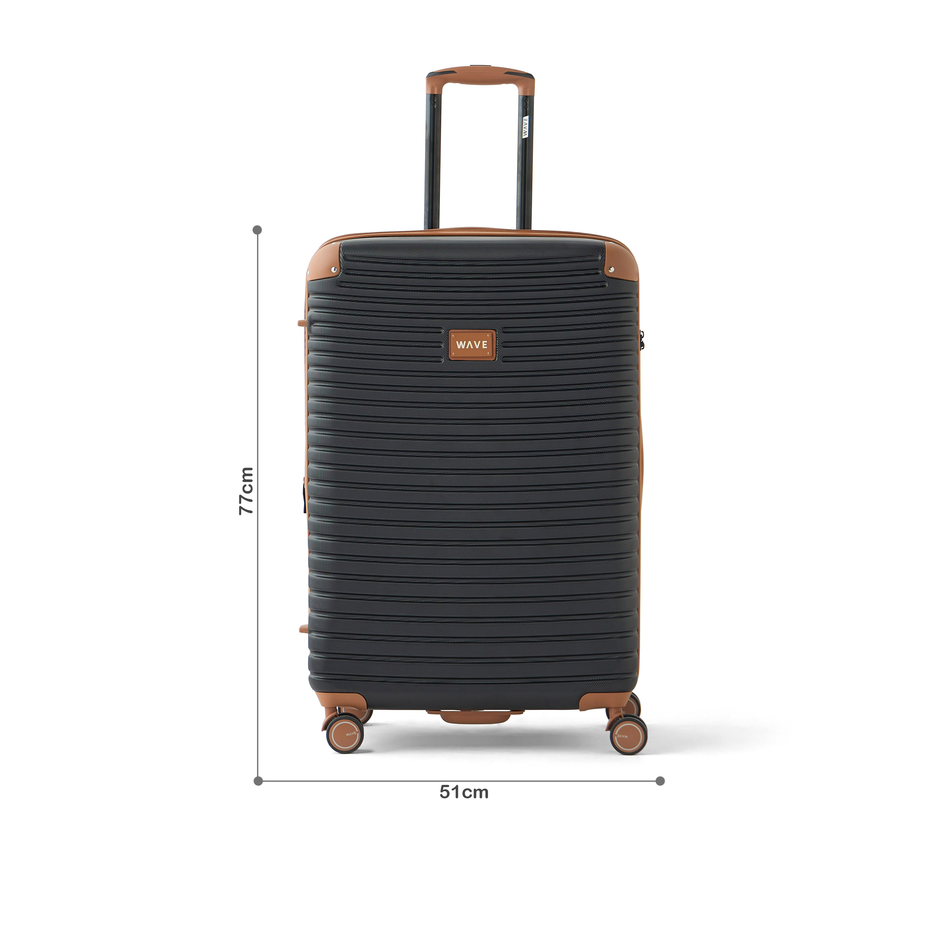 WAVE Textured Hardcase Trolley Bag with Retractable Handle - Set of 3-travel-luggagesandbags-luggage-image-2