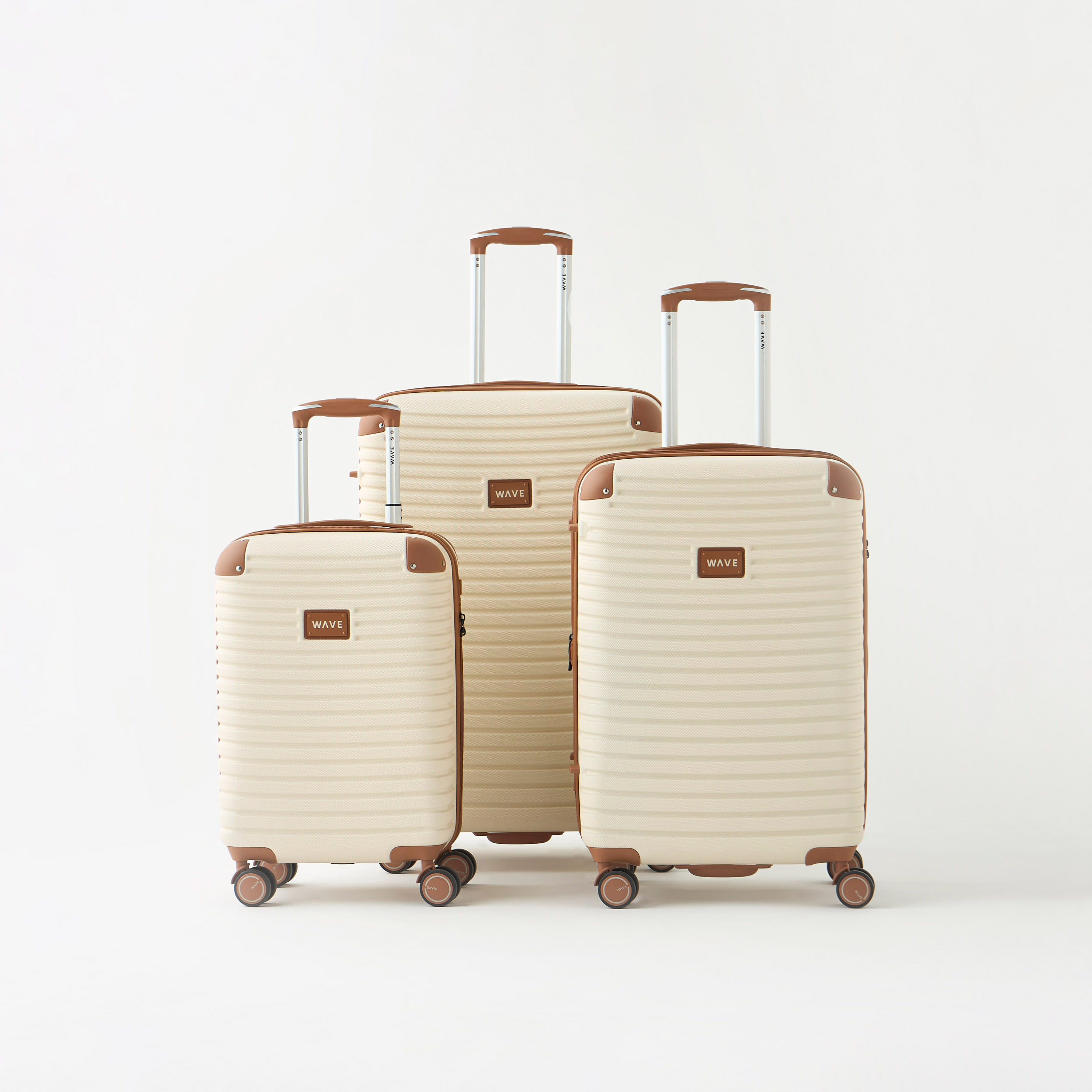 WAVE Textured Hardcase Trolley Bag with Retractable Handle - Set of 3-travel-luggagesandbags-luggage-image-1