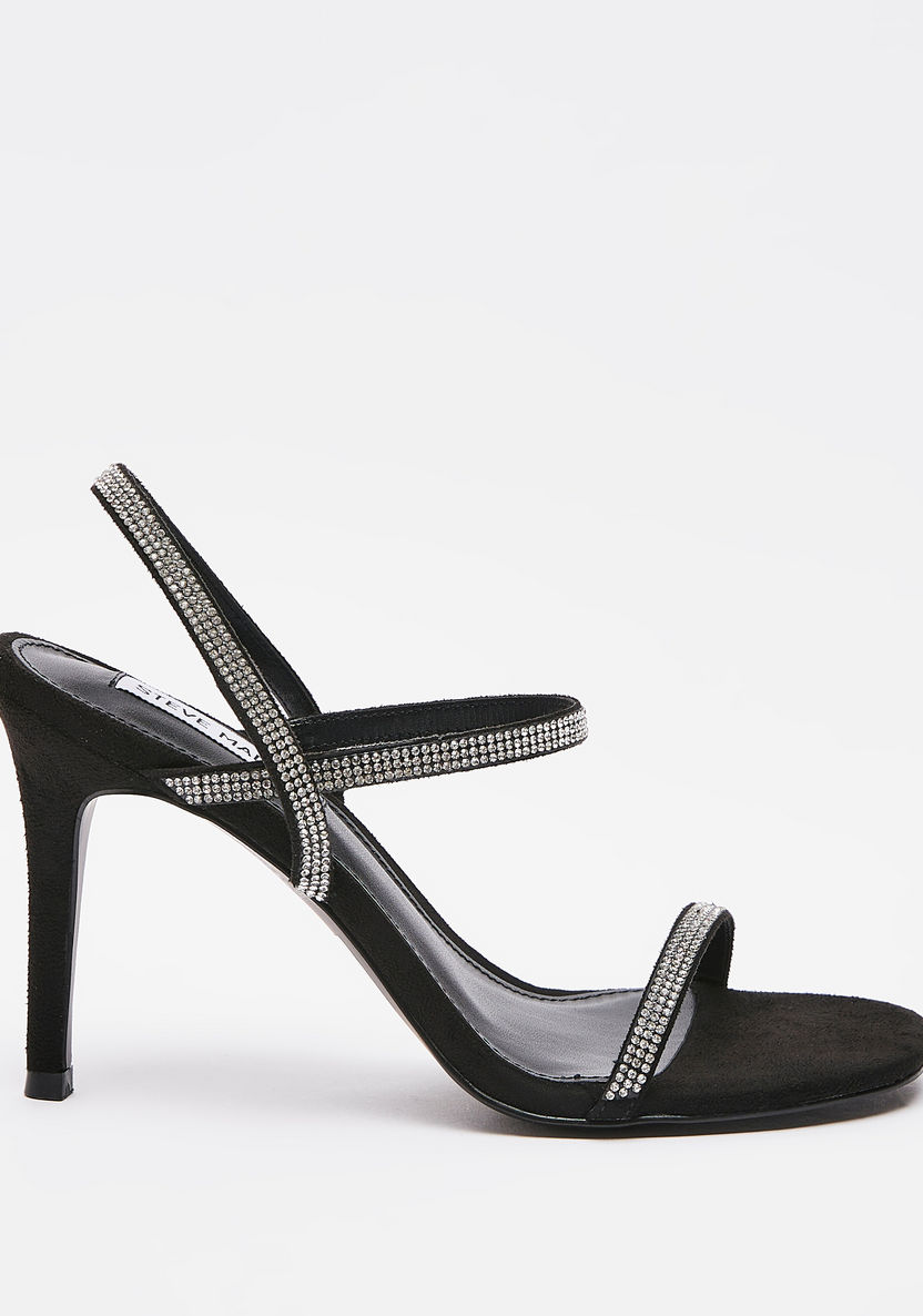 Steve Madden Women's Embellished Slip-On Sandals with Stiletto Heels-Women%27s Heel Sandals-image-0