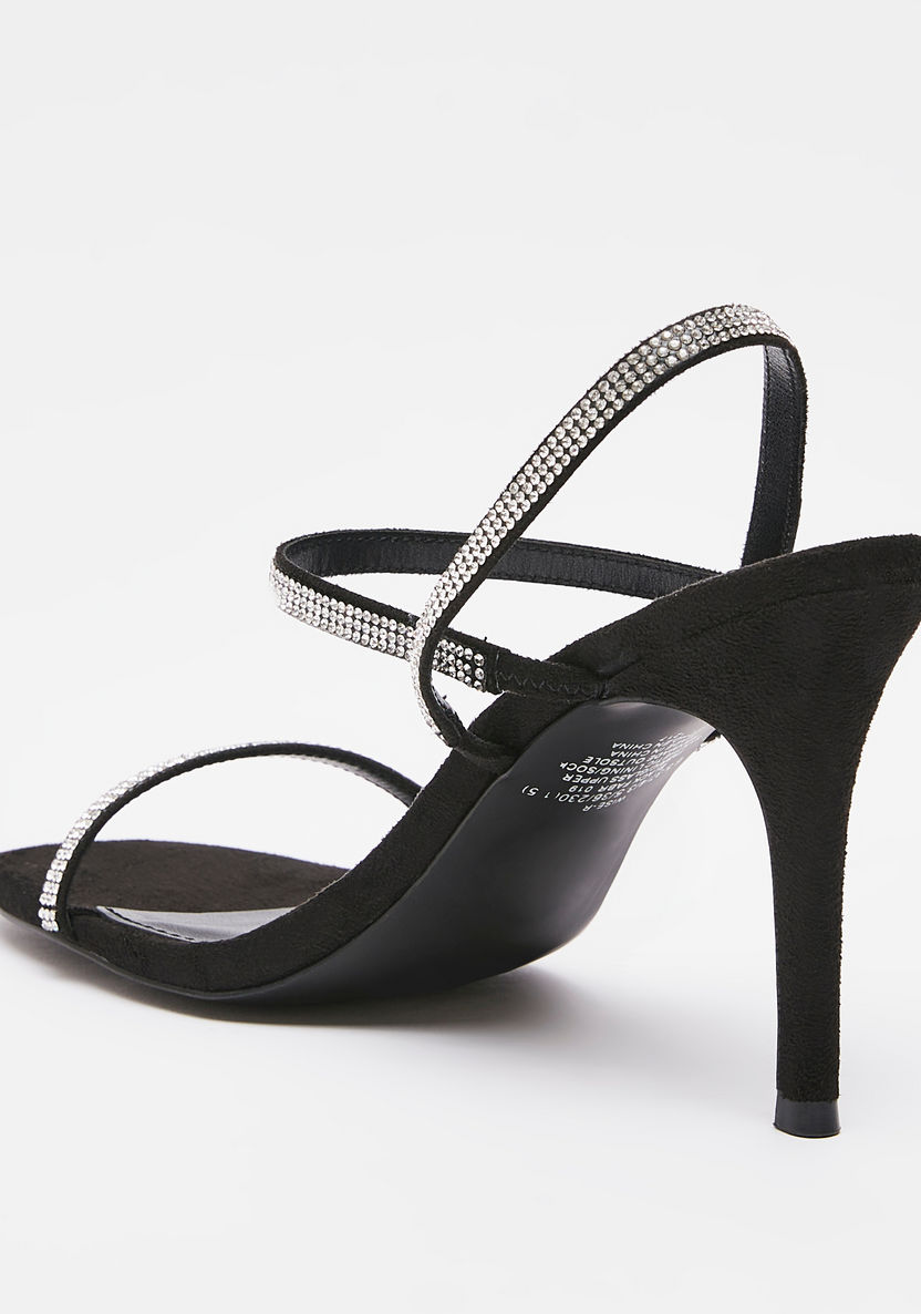 Steve Madden Women's Embellished Slip-On Sandals with Stiletto Heels-Women%27s Heel Sandals-image-2