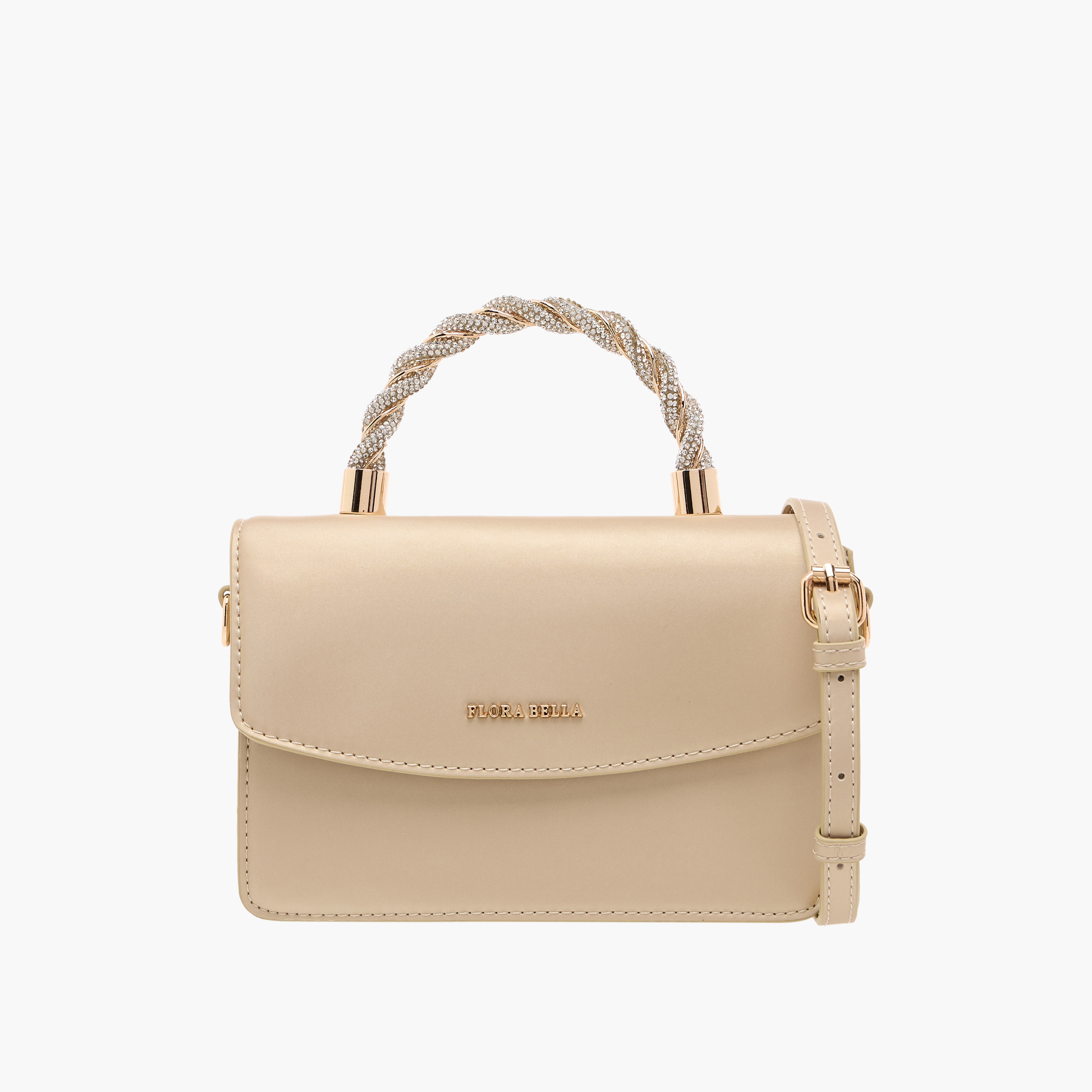 Flora Bella Solid Satchel Bag with Detachable Strap and Magnetic Closure-women-bagsandwallets-handbags-image-1