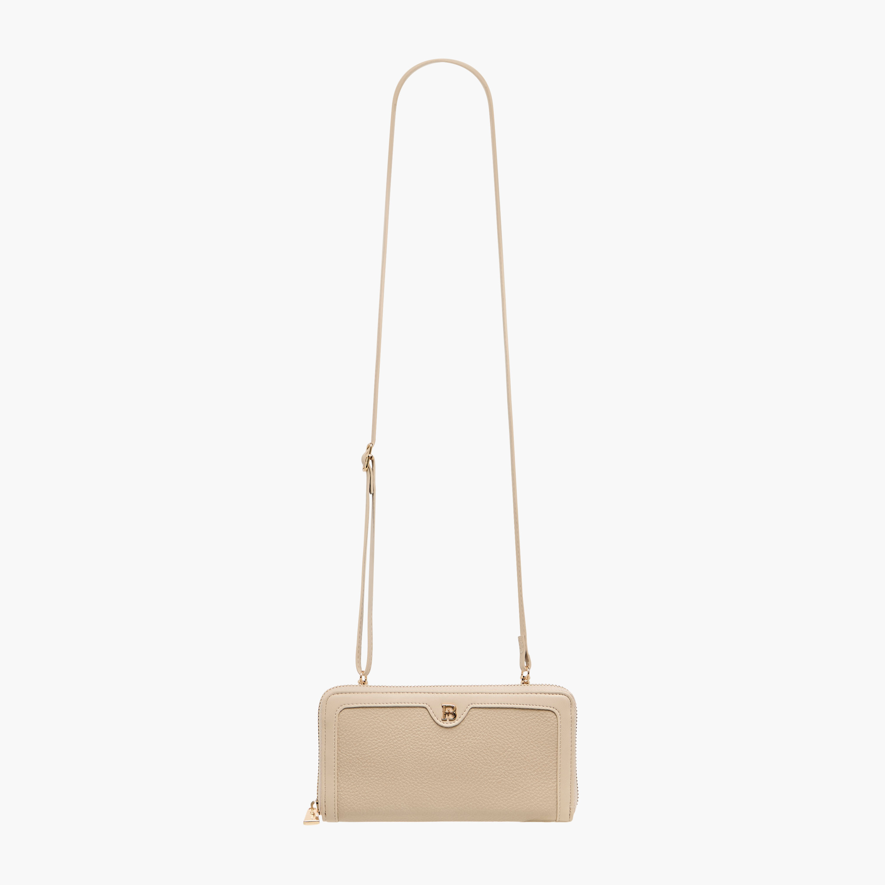 محفظة سادة بسحاب وحزام قابل للفصل من فلورا بيلا-women-bagsandwallets-wallets-image-2