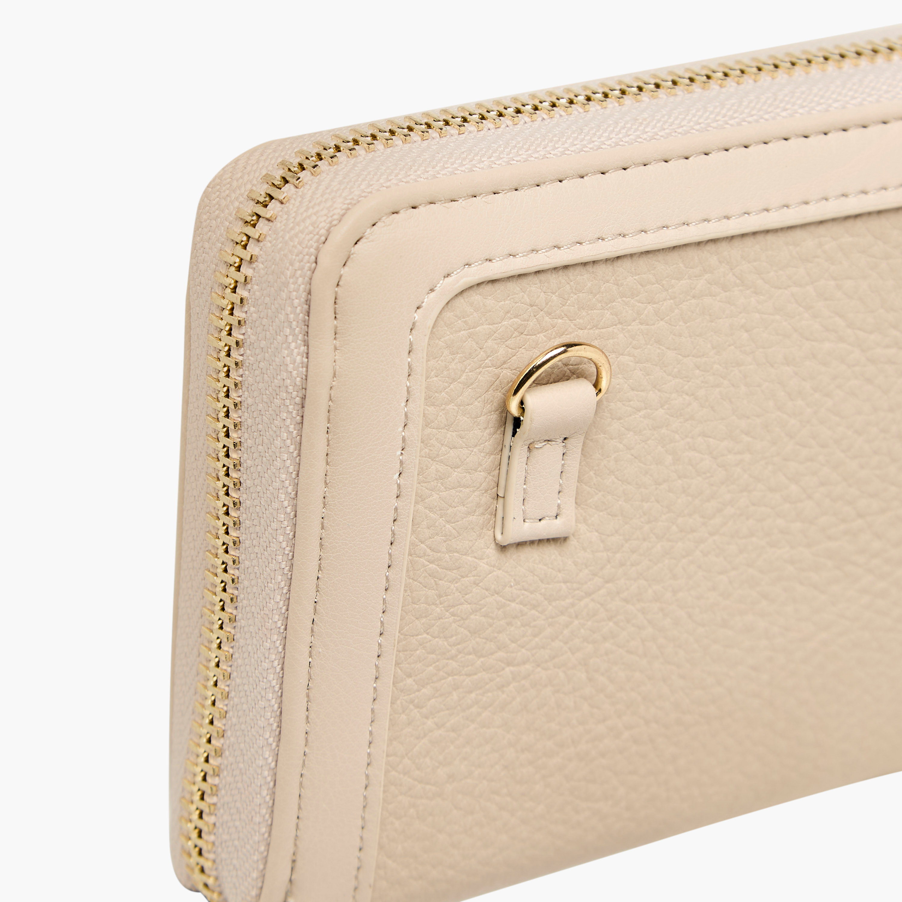 محفظة سادة بسحاب وحزام قابل للفصل من فلورا بيلا-women-bagsandwallets-wallets-image-5