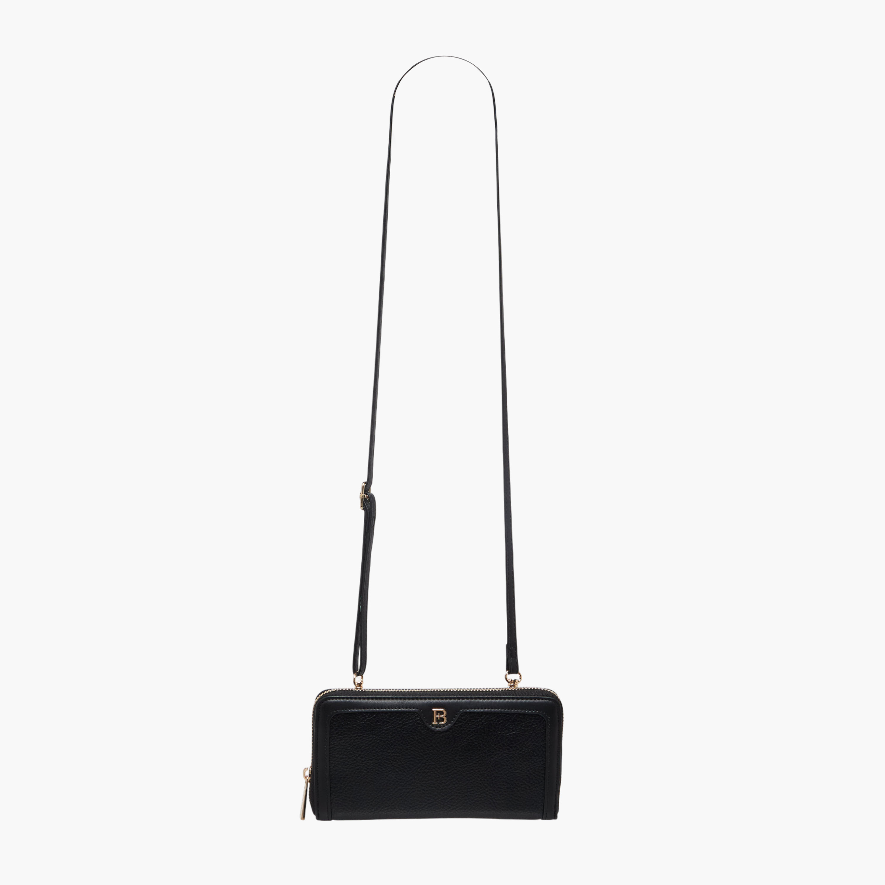 محفظة سادة بسحاب وحزام قابل للفصل من فلورا بيلا-women-bagsandwallets-wallets-image-2