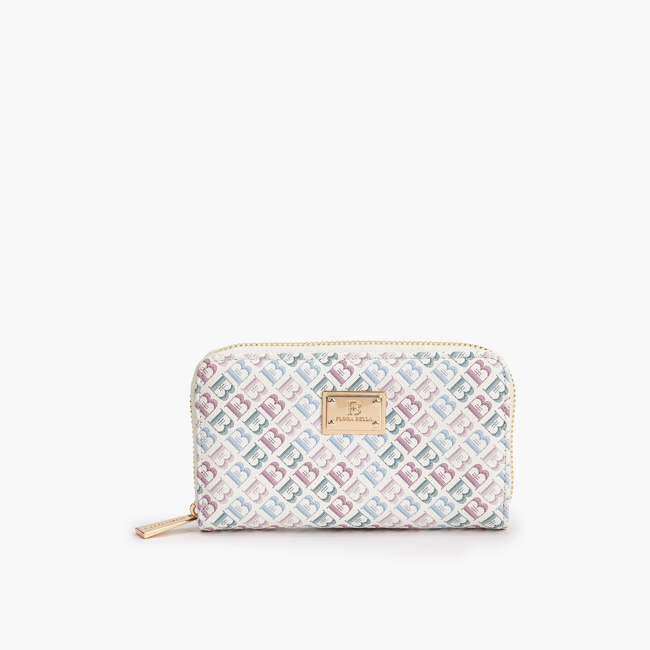 محفظة بطبعات مونوجرام وأزهار وسحاب من فلورا بيلا-women-bagsandwallets-wallets-image-1