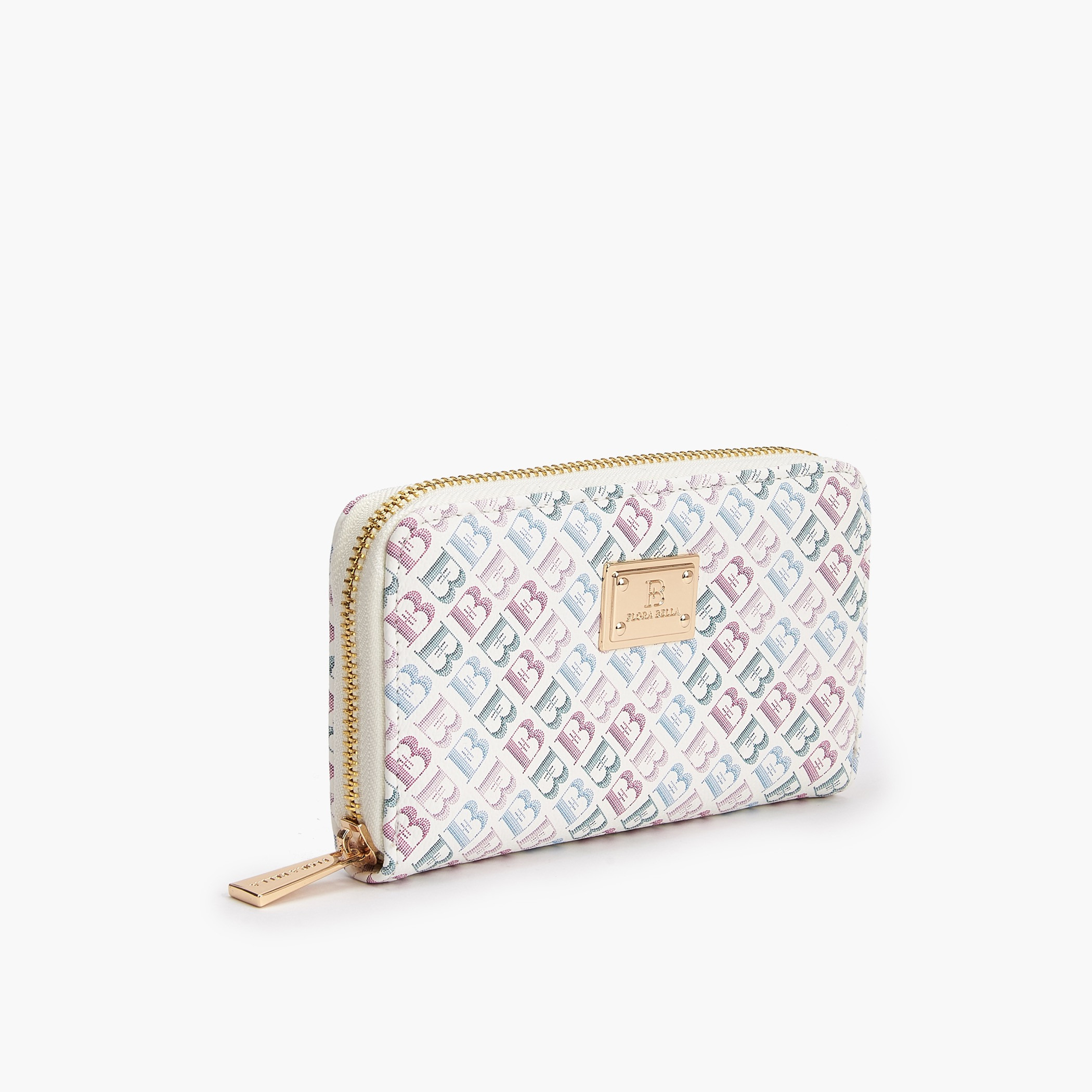 محفظة بطبعات مونوجرام وأزهار وسحاب من فلورا بيلا-women-bagsandwallets-wallets-image-2