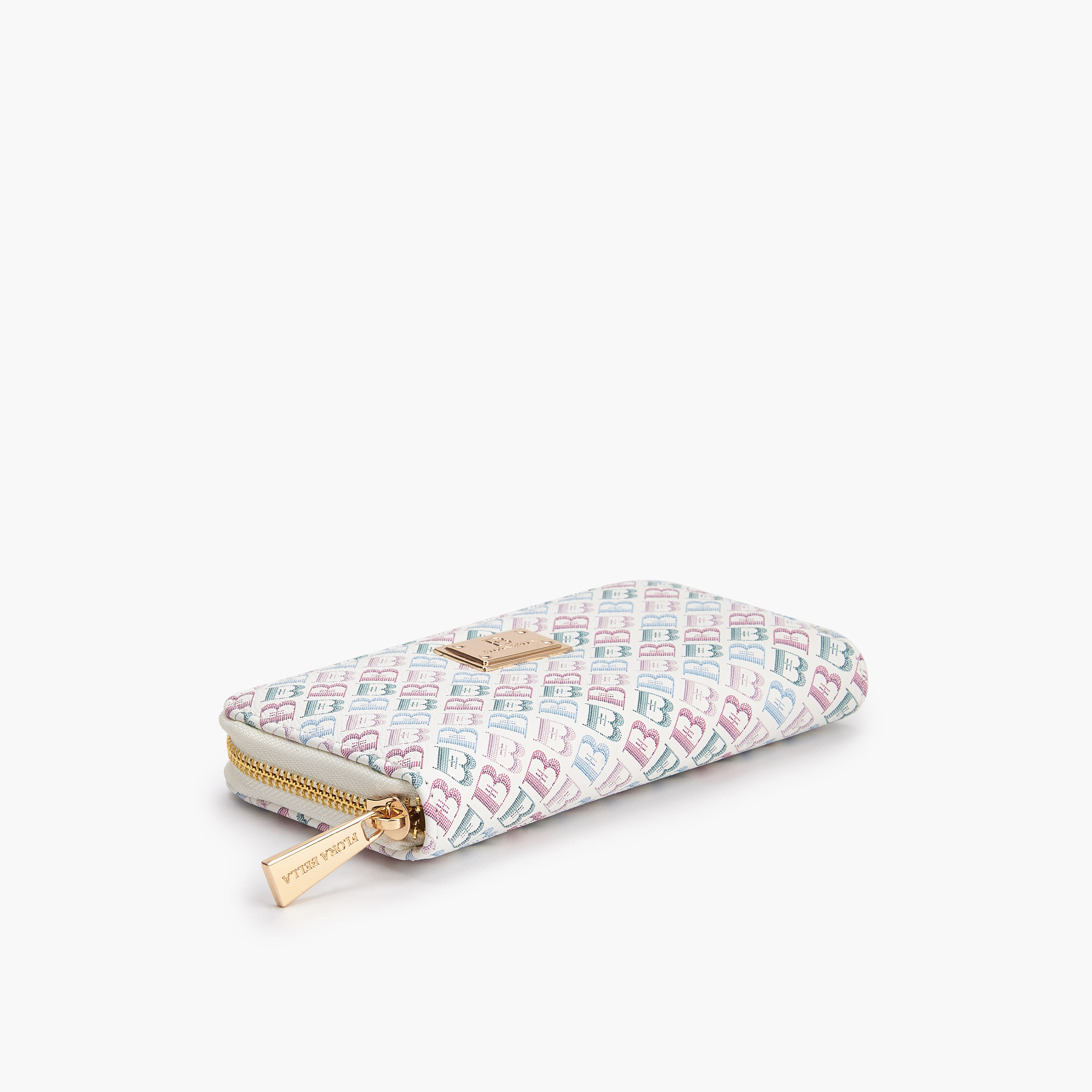 محفظة بطبعات مونوجرام وأزهار وسحاب من فلورا بيلا-women-bagsandwallets-wallets-image-5