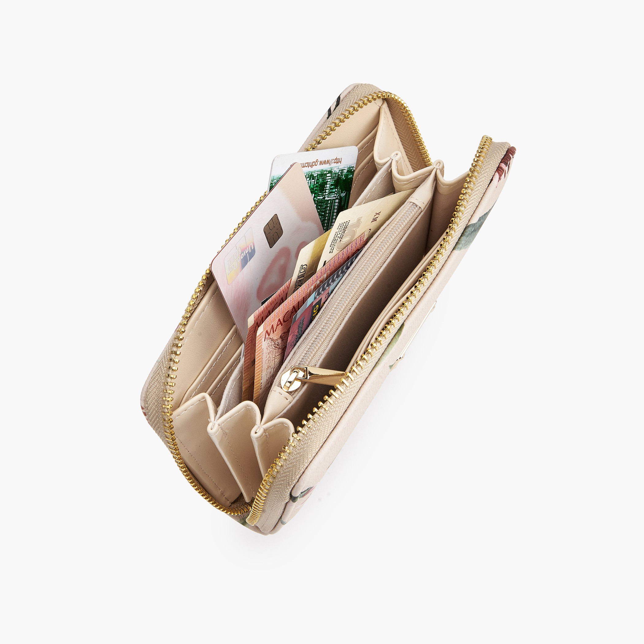 محفظة بنقشة زهور وبسحاب دائري من فلورا بيلا-women-bagsandwallets-wallets-image-7