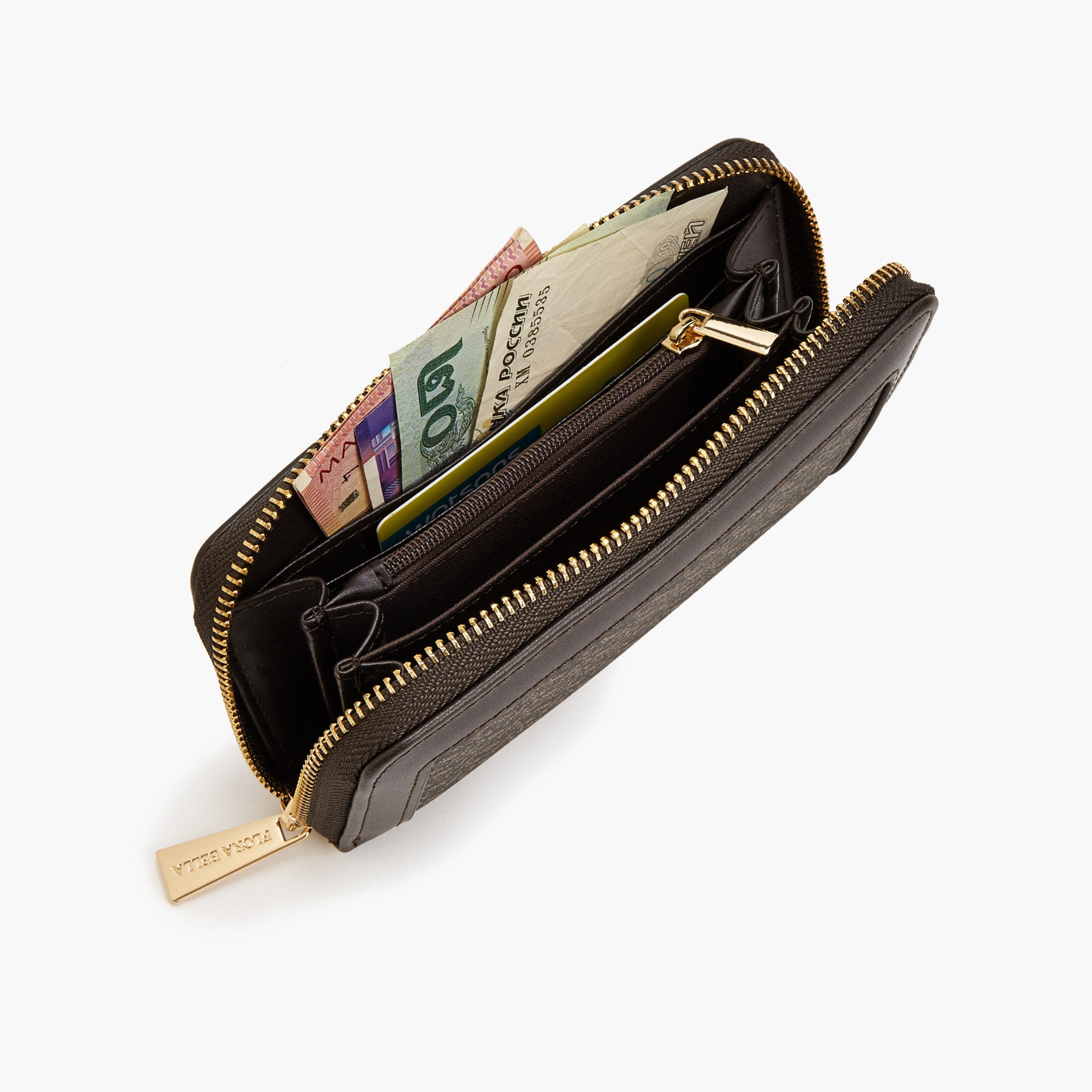 محفظة بسحاب وطبعات مونوجرام من فلورا بيلا-women-bagsandwallets-wallets-image-7
