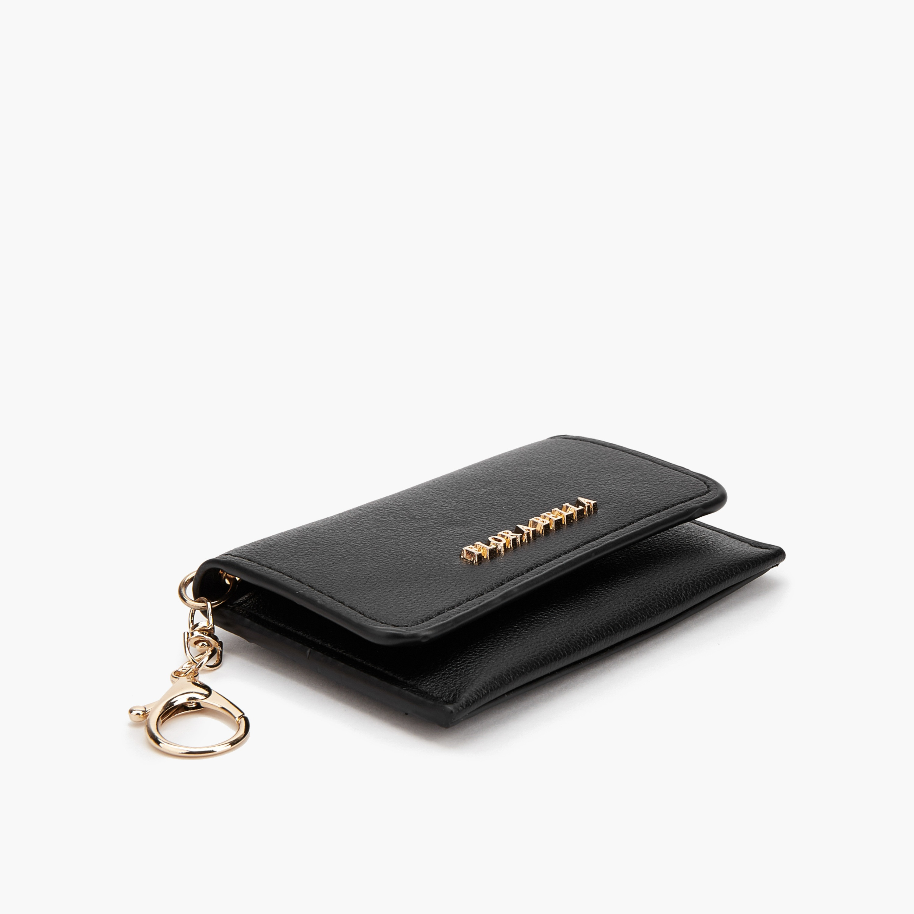 محفظة بارزة الملمس ثنائية الطي بحلقة مفاتيح من فلورا بيلا-women-bagsandwallets-wallets-image-4