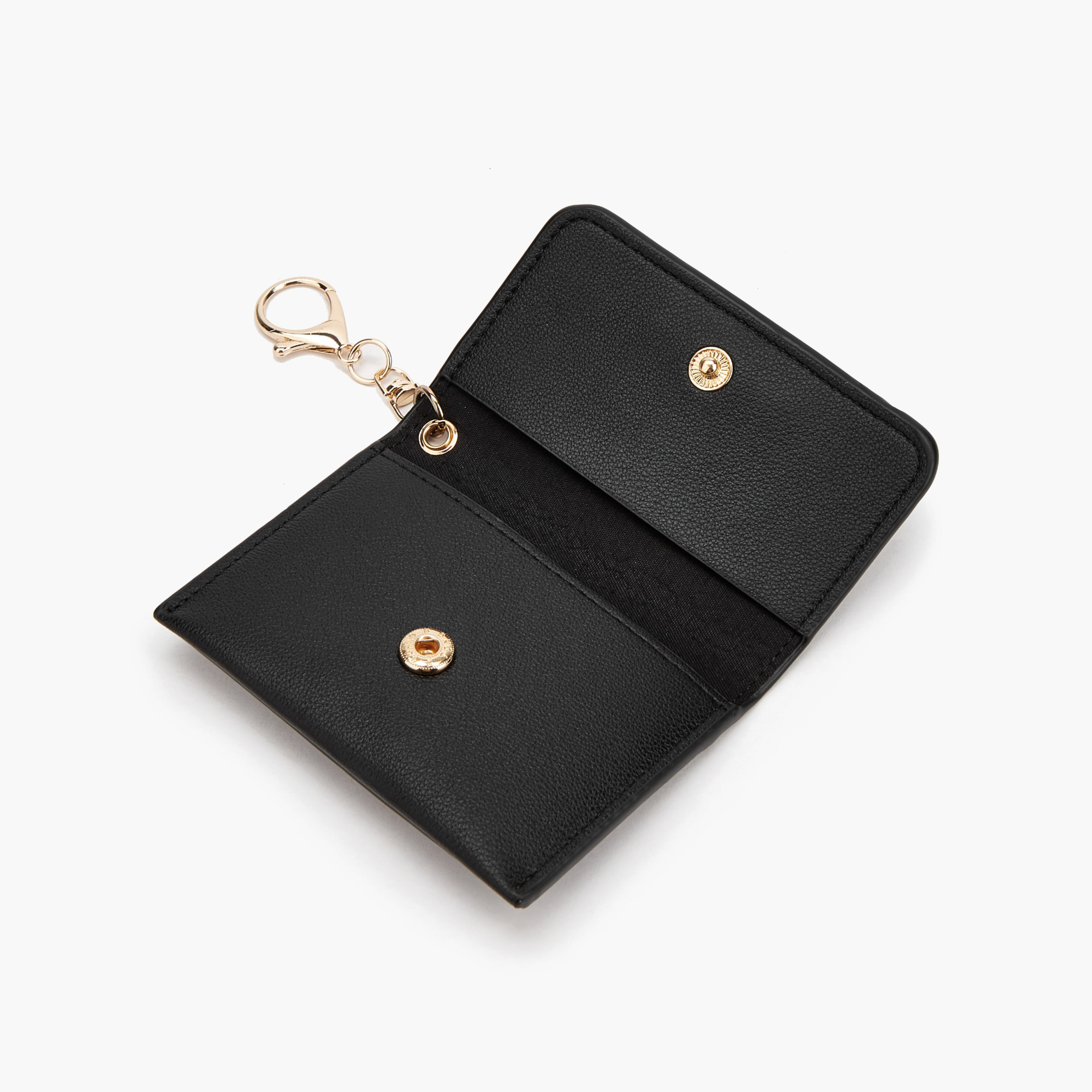 محفظة بارزة الملمس ثنائية الطي بحلقة مفاتيح من فلورا بيلا-women-bagsandwallets-wallets-image-6