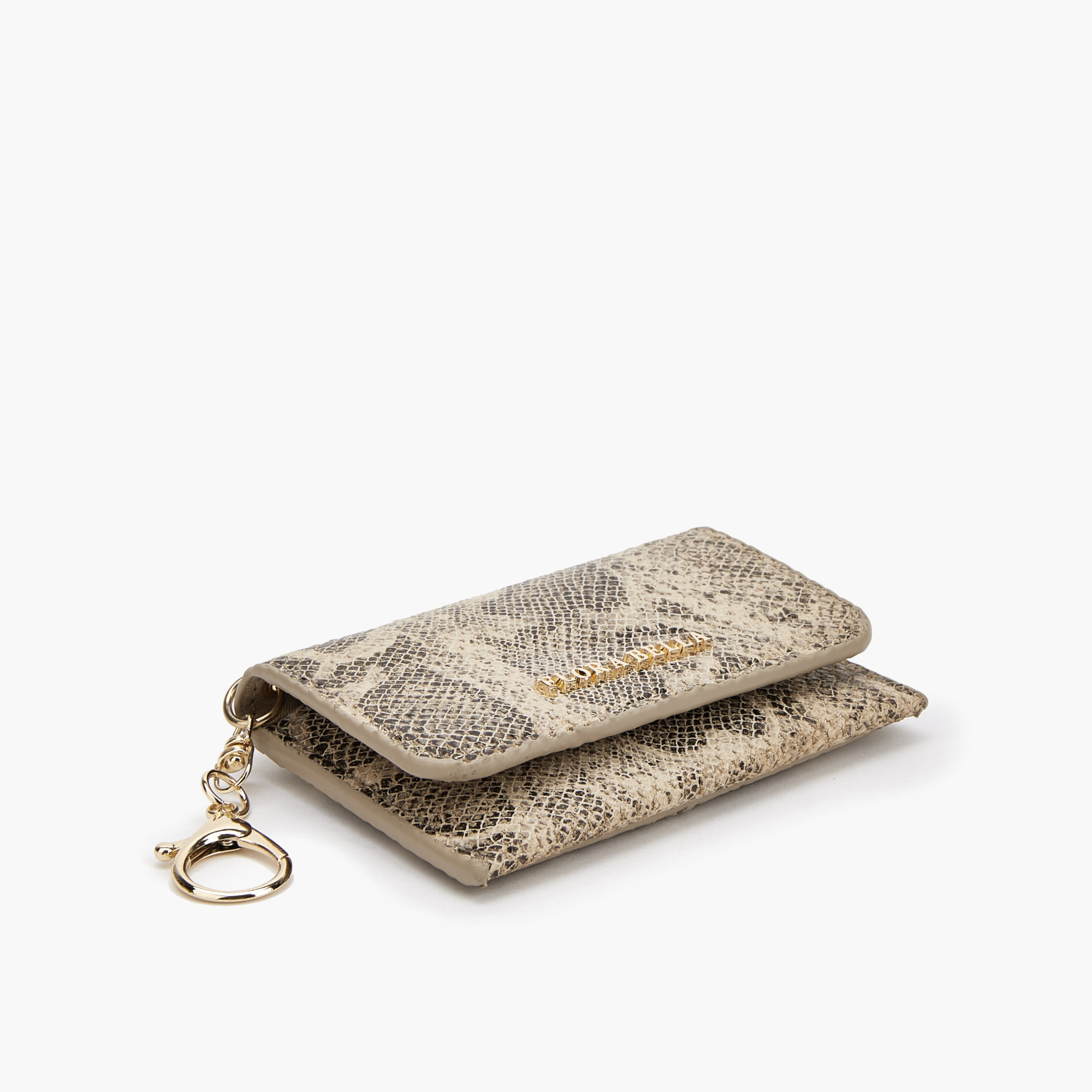 محفظة بارزة الملمس ثنائية الطي بحلقة مفاتيح من فلورا بيلا-women-bagsandwallets-wallets-image-4