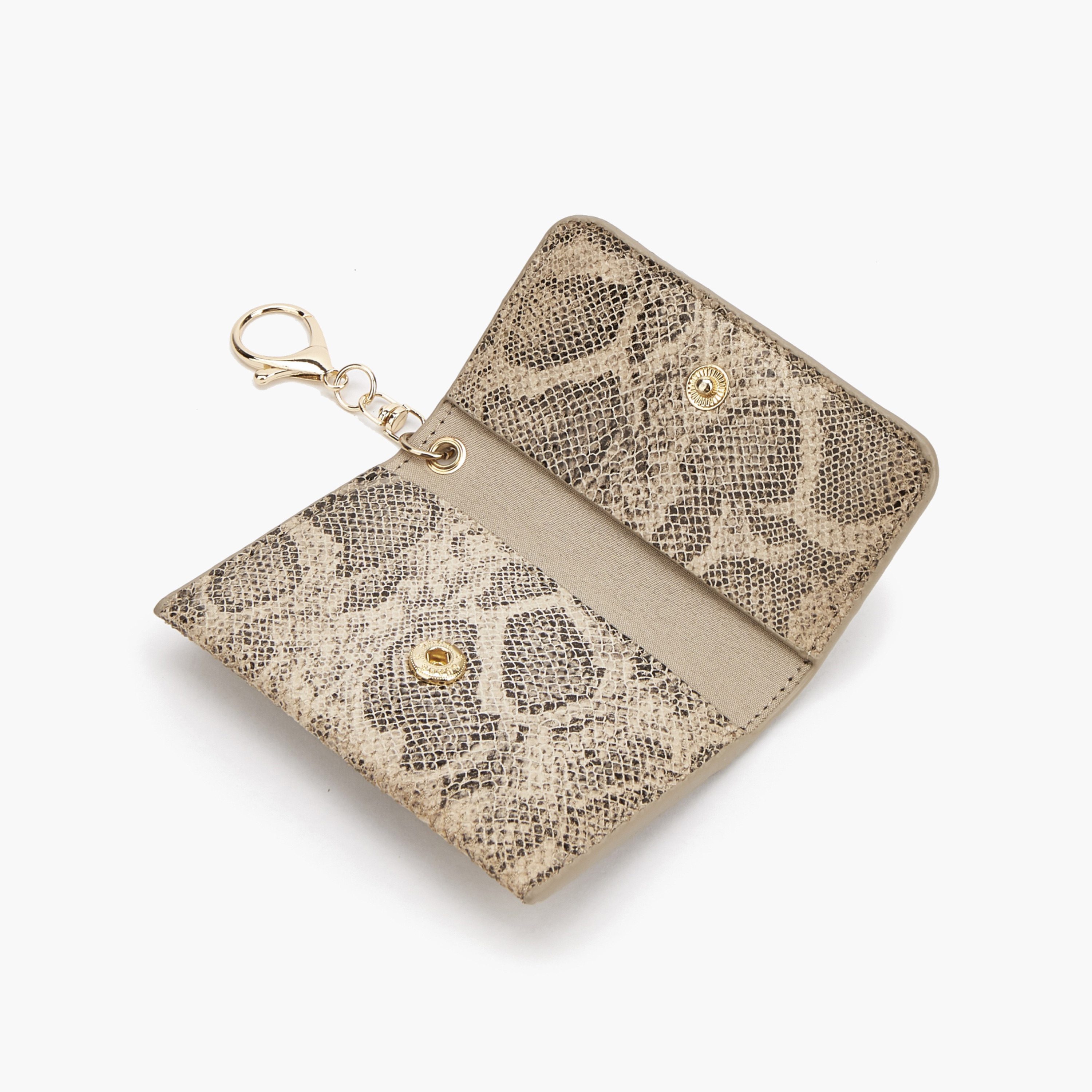 محفظة بارزة الملمس ثنائية الطي بحلقة مفاتيح من فلورا بيلا-women-bagsandwallets-wallets-image-6