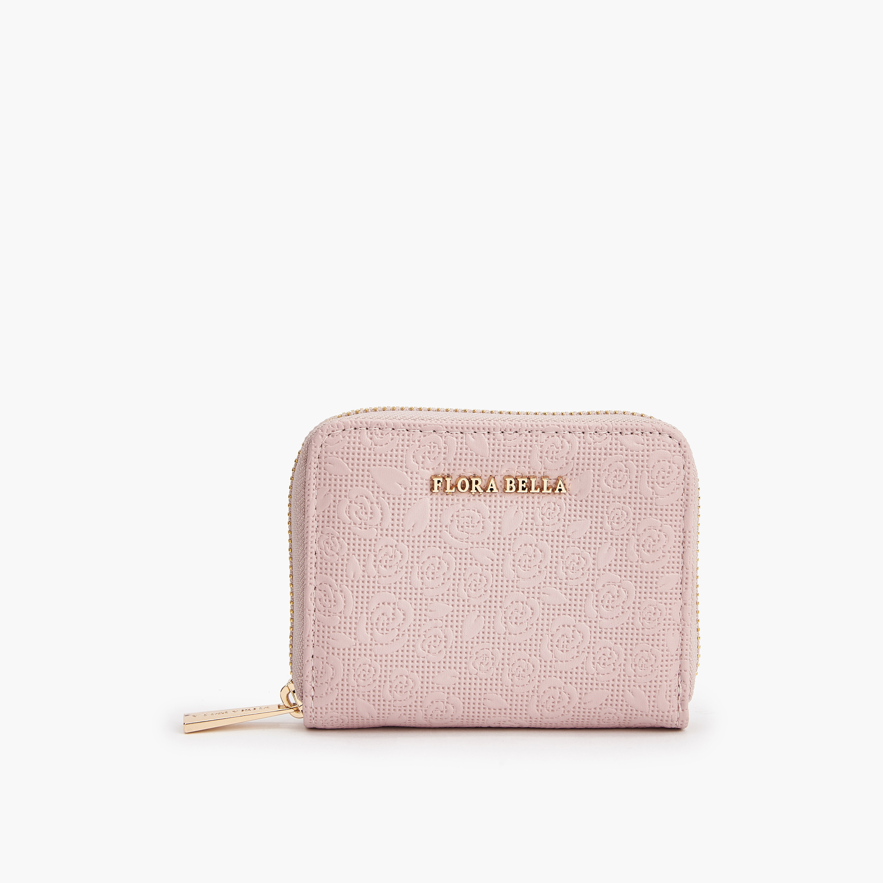 محفظة بسحاب دائري بزهور بارزة الملمس من فلورا بيلا-women-bagsandwallets-wallets-image-1