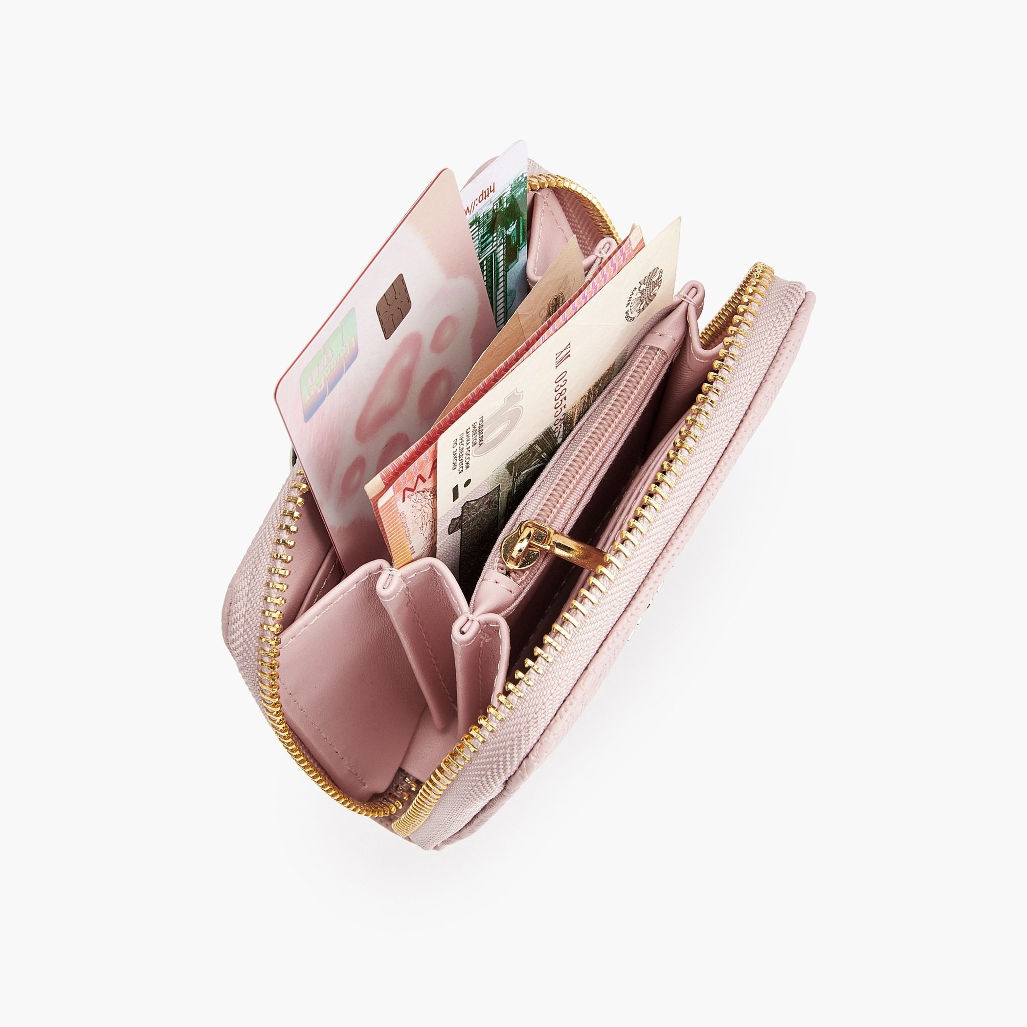 محفظة بسحاب دائري بزهور بارزة الملمس من فلورا بيلا-women-bagsandwallets-wallets-image-7