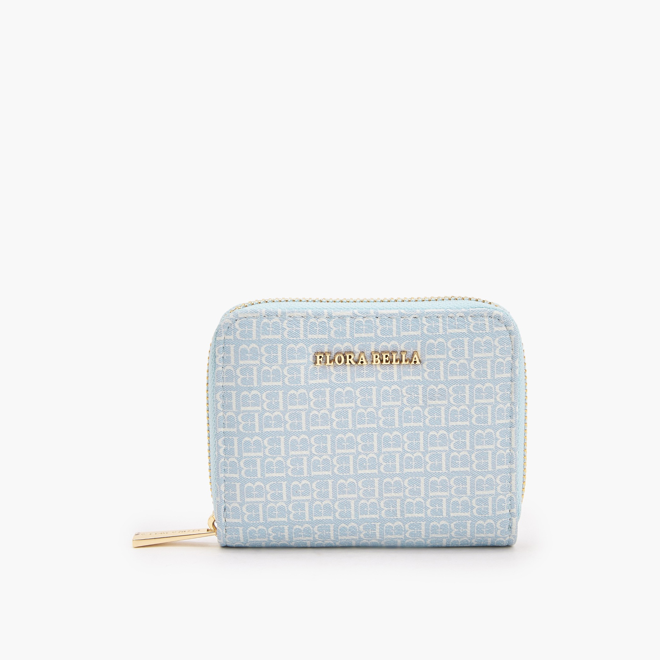 محفظة بطبعات مونوجرام وبسحاب يدور حولها من فلورا بيلا-women-bagsandwallets-wallets-image-1
