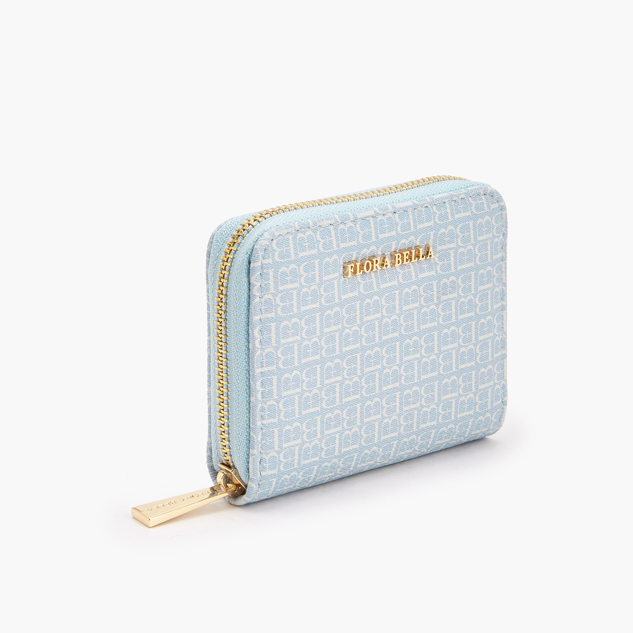 محفظة بطبعات مونوجرام وبسحاب يدور حولها من فلورا بيلا-women-bagsandwallets-wallets-image-2