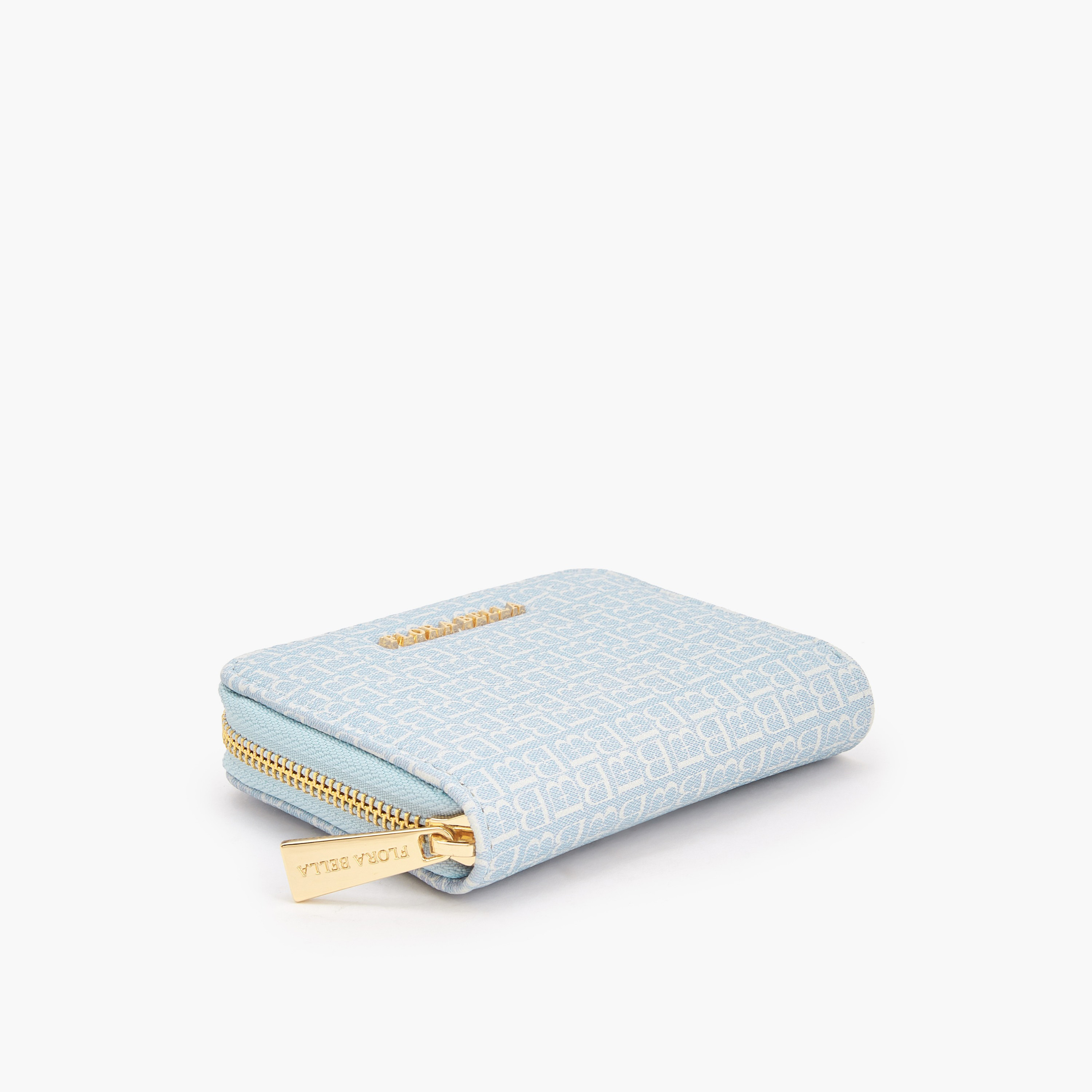 محفظة بطبعات مونوجرام وبسحاب يدور حولها من فلورا بيلا-women-bagsandwallets-wallets-image-5