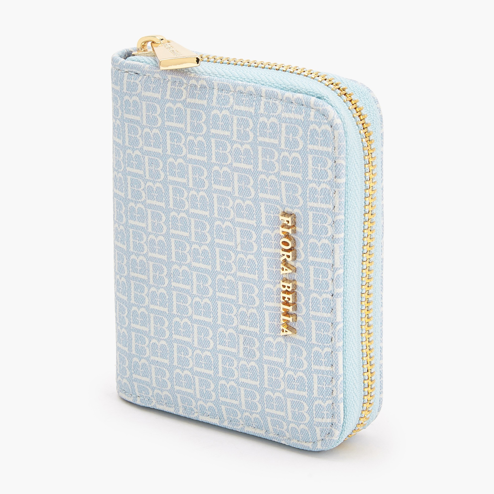 محفظة بطبعات مونوجرام وبسحاب يدور حولها من فلورا بيلا-women-bagsandwallets-wallets-image-6