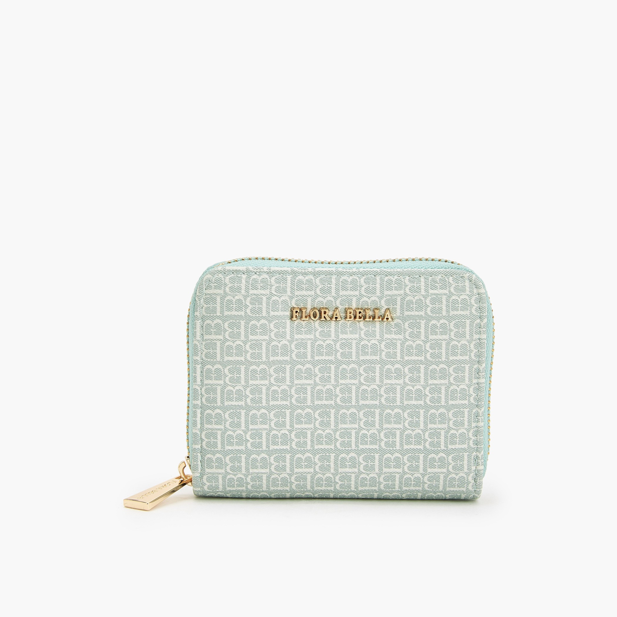 محفظة بطبعات مونوجرام وبسحاب يدور حولها من فلورا بيلا-women-bagsandwallets-wallets-image-1