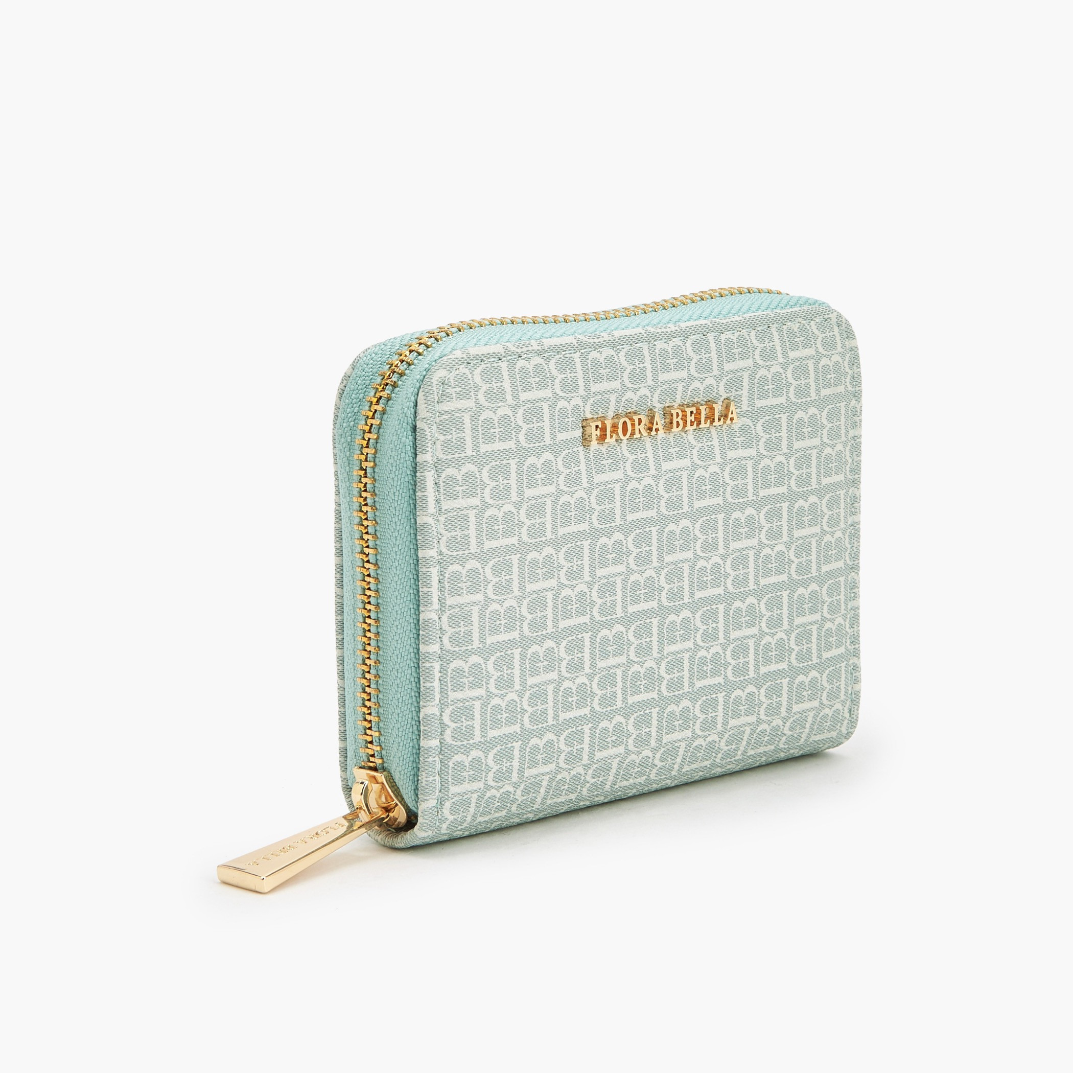 محفظة بطبعات مونوجرام وبسحاب يدور حولها من فلورا بيلا-women-bagsandwallets-wallets-image-2