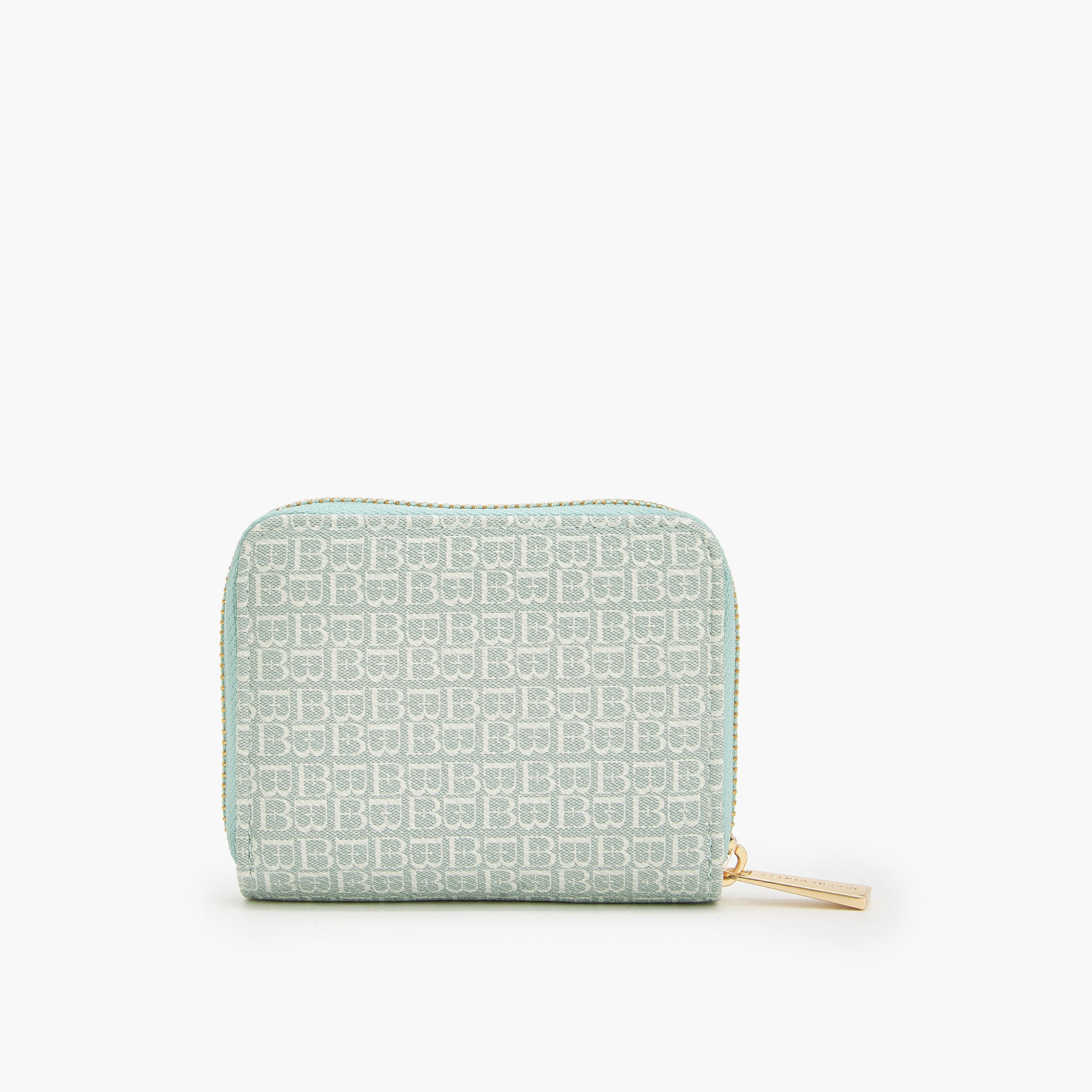 محفظة بطبعات مونوجرام وبسحاب يدور حولها من فلورا بيلا-women-bagsandwallets-wallets-image-4