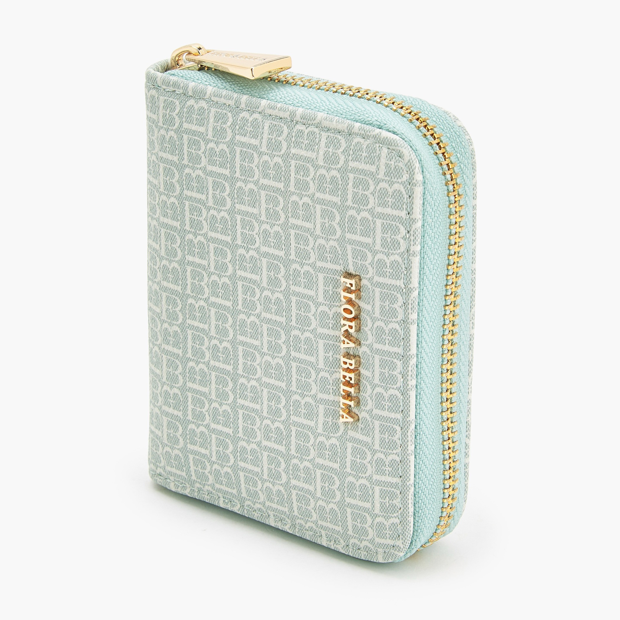محفظة بطبعات مونوجرام وبسحاب يدور حولها من فلورا بيلا-women-bagsandwallets-wallets-image-6