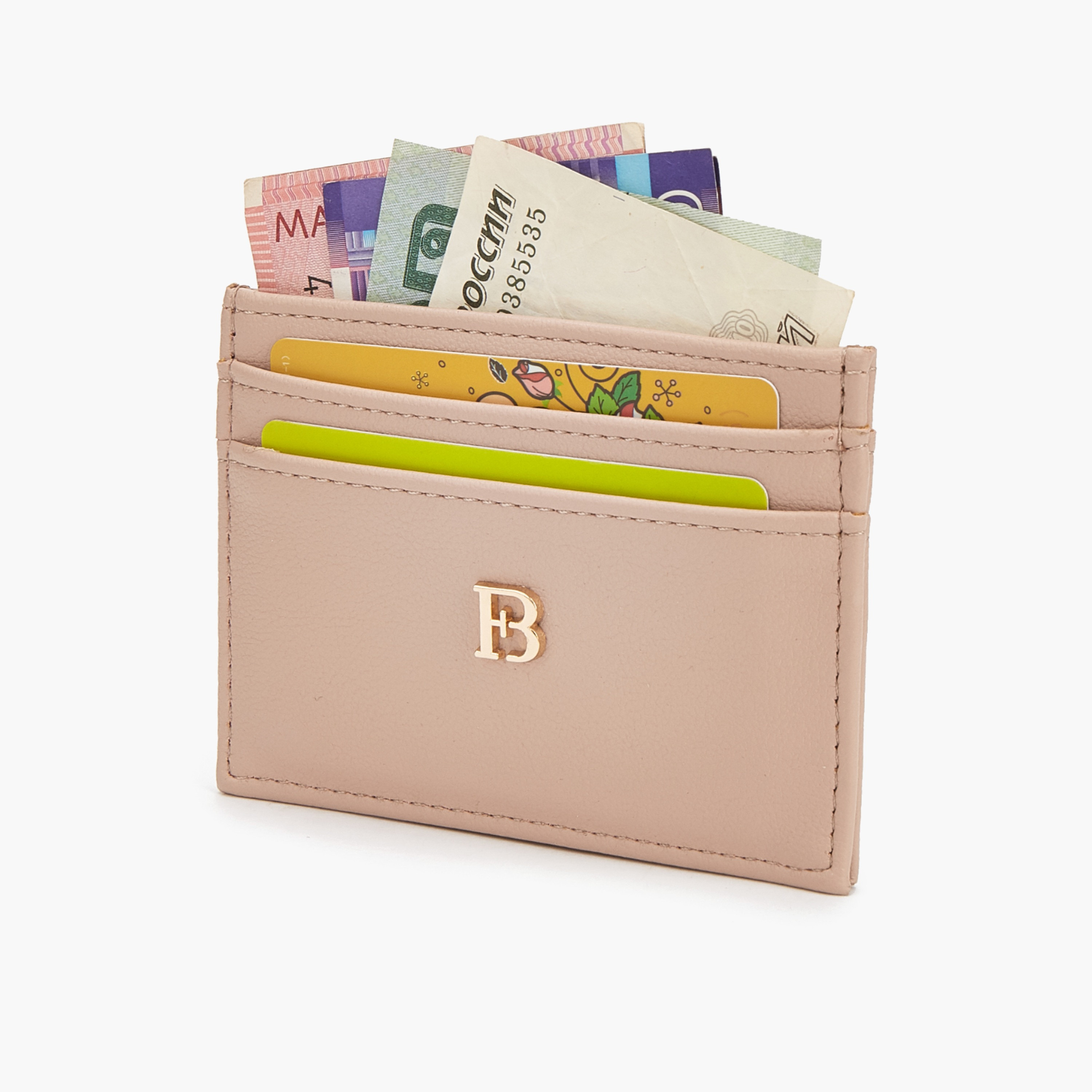 حامل بطاقات بزينة شعار معدنية من فلورا بيلا-women-bagsandwallets-wallets-image-7