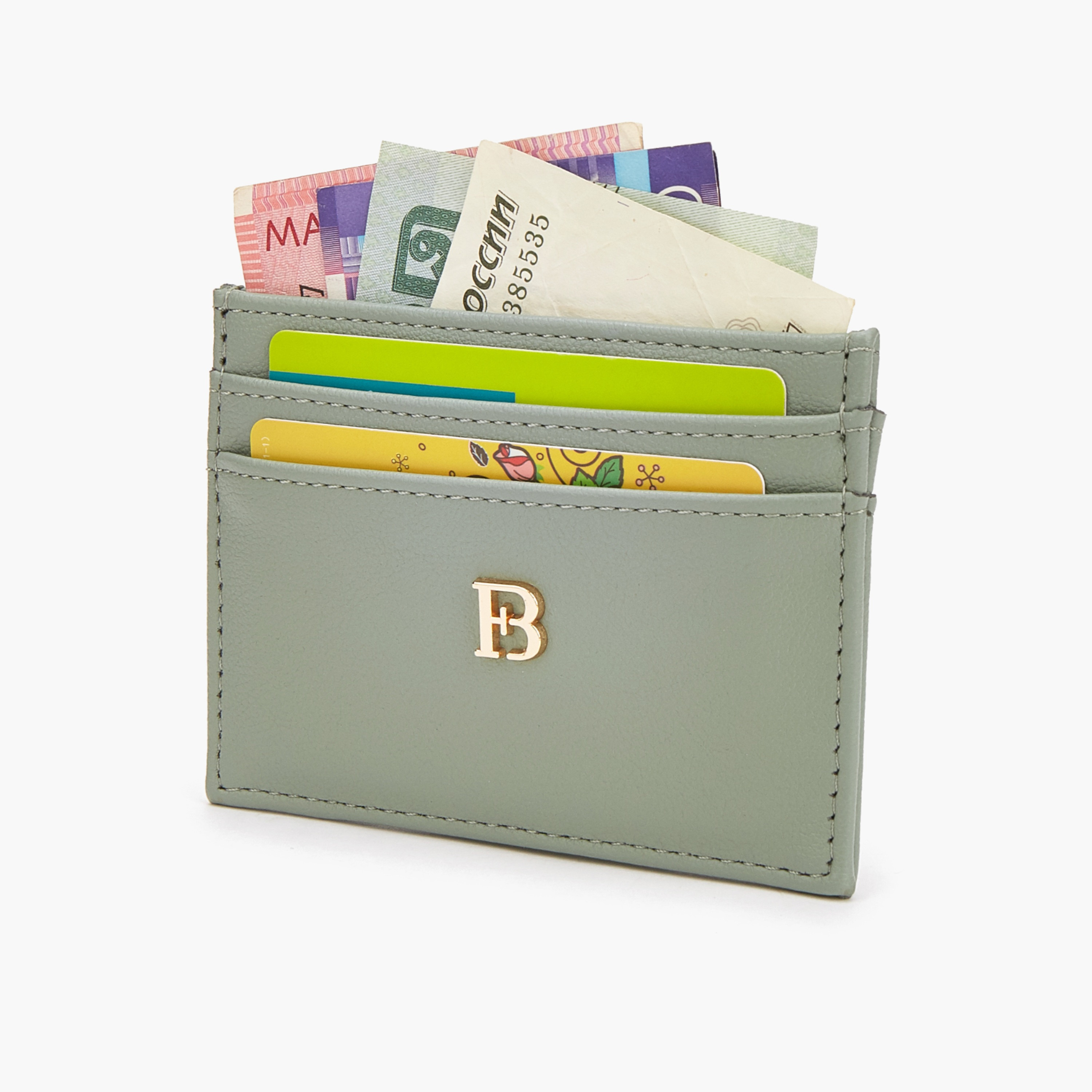 حامل بطاقات بزينة شعار معدنية من فلورا بيلا-women-bagsandwallets-wallets-image-7