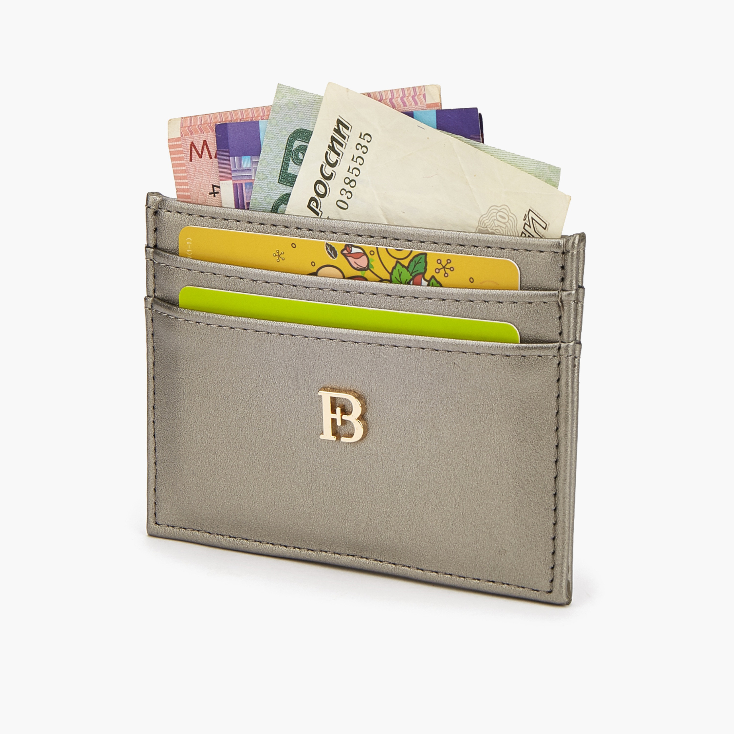 حامل بطاقات بزينة شعار معدنية من فلورا بيلا-women-bagsandwallets-wallets-image-7