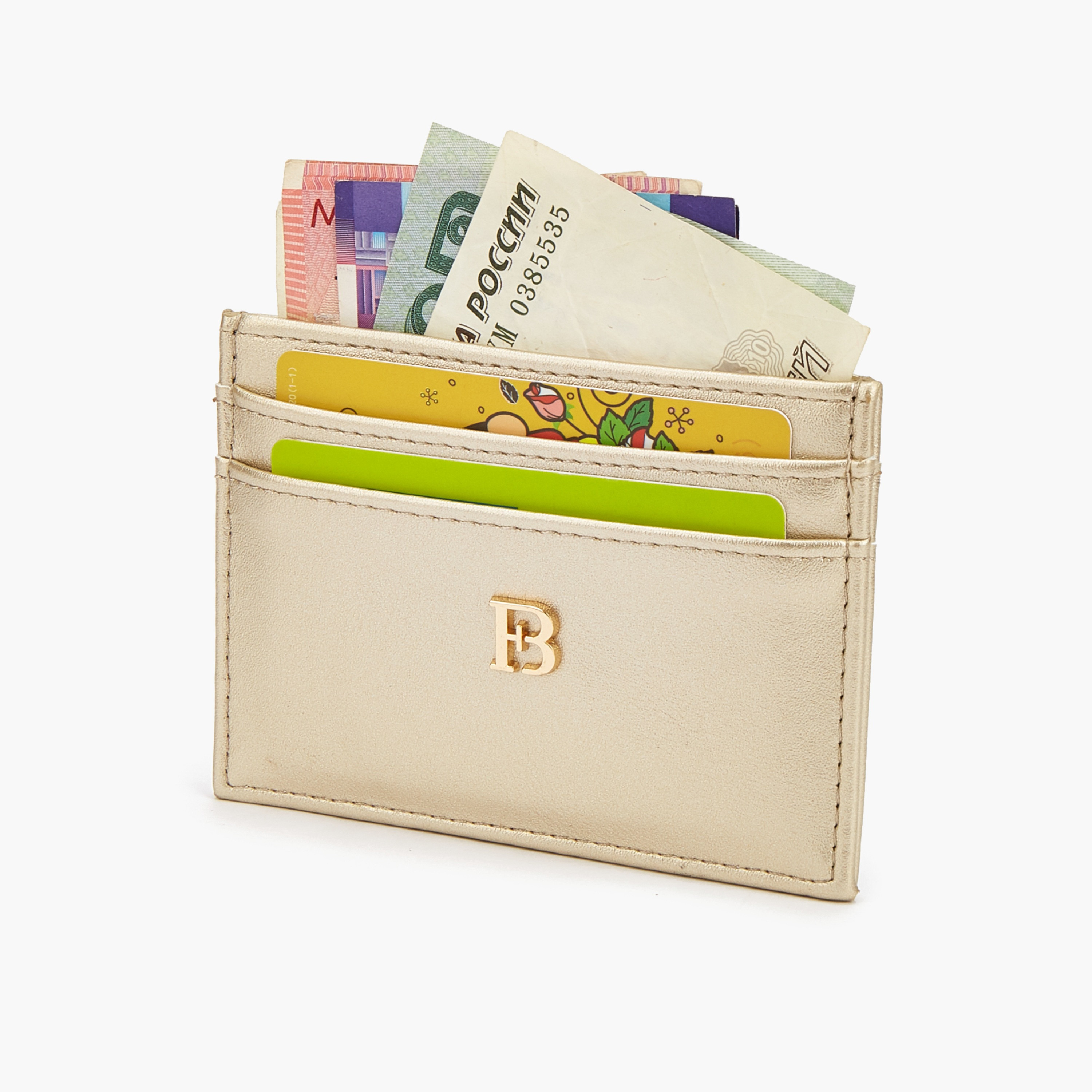 حامل بطاقات بزينة شعار معدنية من فلورا بيلا-women-bagsandwallets-wallets-image-7
