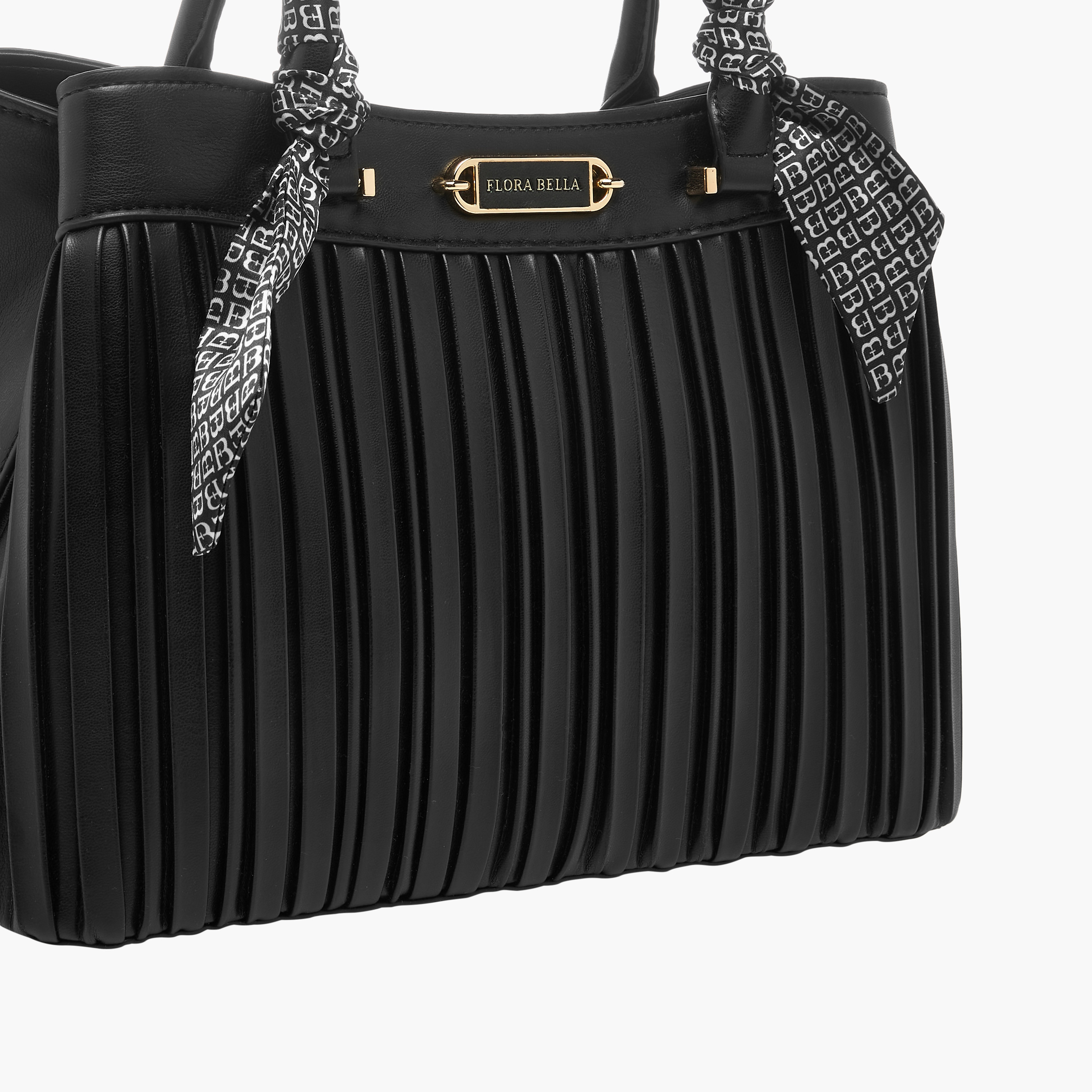 Flora Bella Pleated Tote Bag with Detachable Strap and Zip Closure-women-bagsandwallets-handbags-image-4