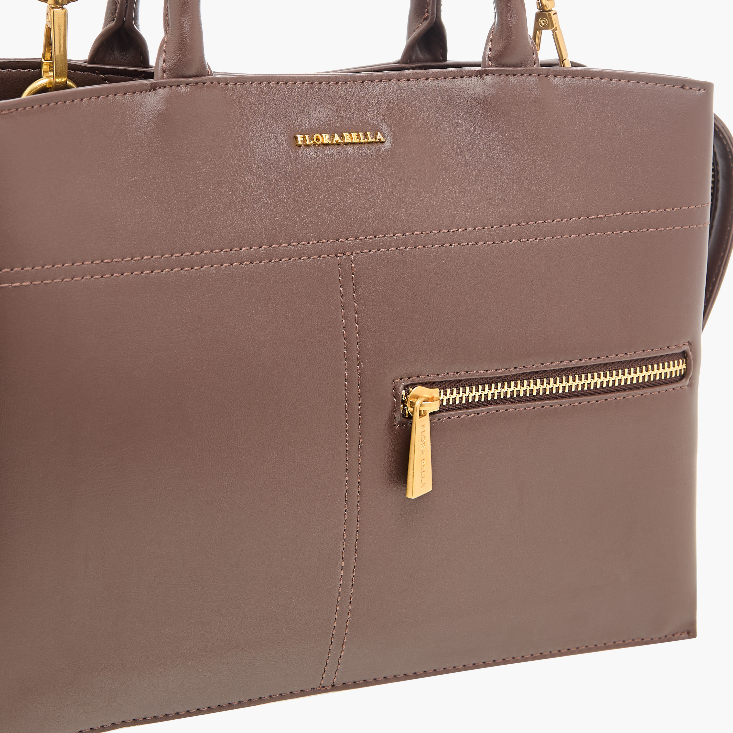 شنطة توتي سادة بِمقابض وسحّاب إغلاق من فلورا بيلا-women-bagsandwallets-handbags-image-4