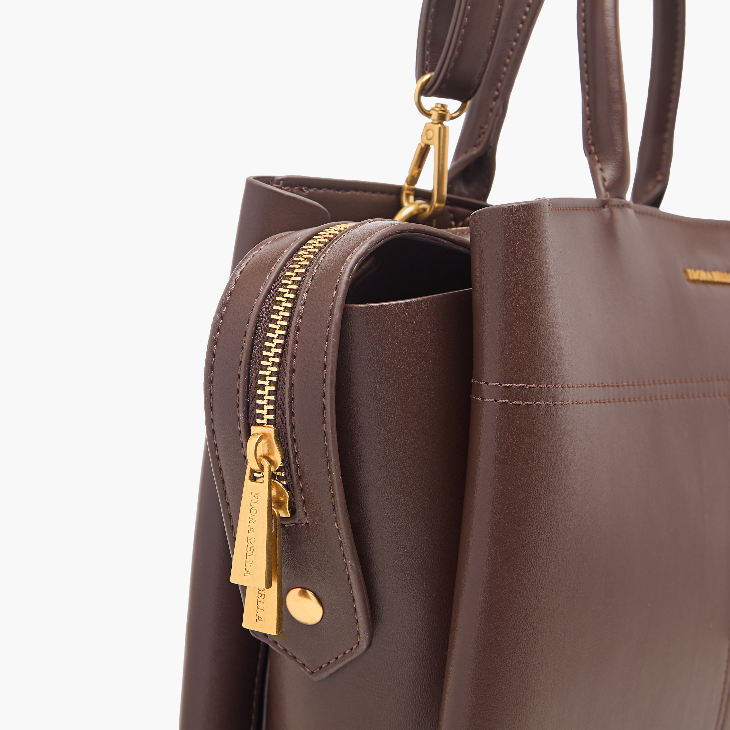 شنطة توتي سادة بِمقابض وسحّاب إغلاق من فلورا بيلا-women-bagsandwallets-handbags-image-5