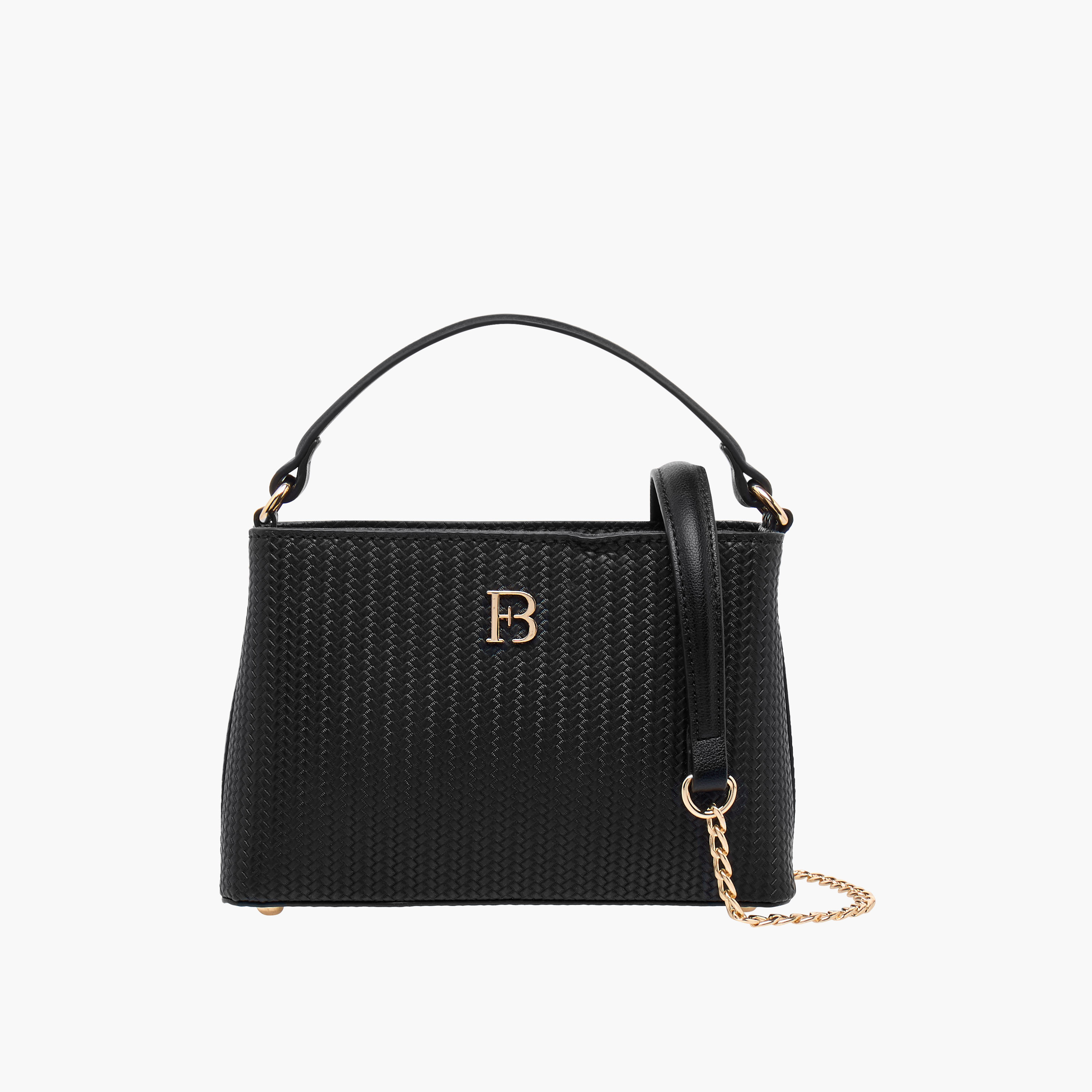 Flora Bella Weave Textured Crossbody Bag with Detachable Chain Strap-women-bagsandwallets-handbags-image-1