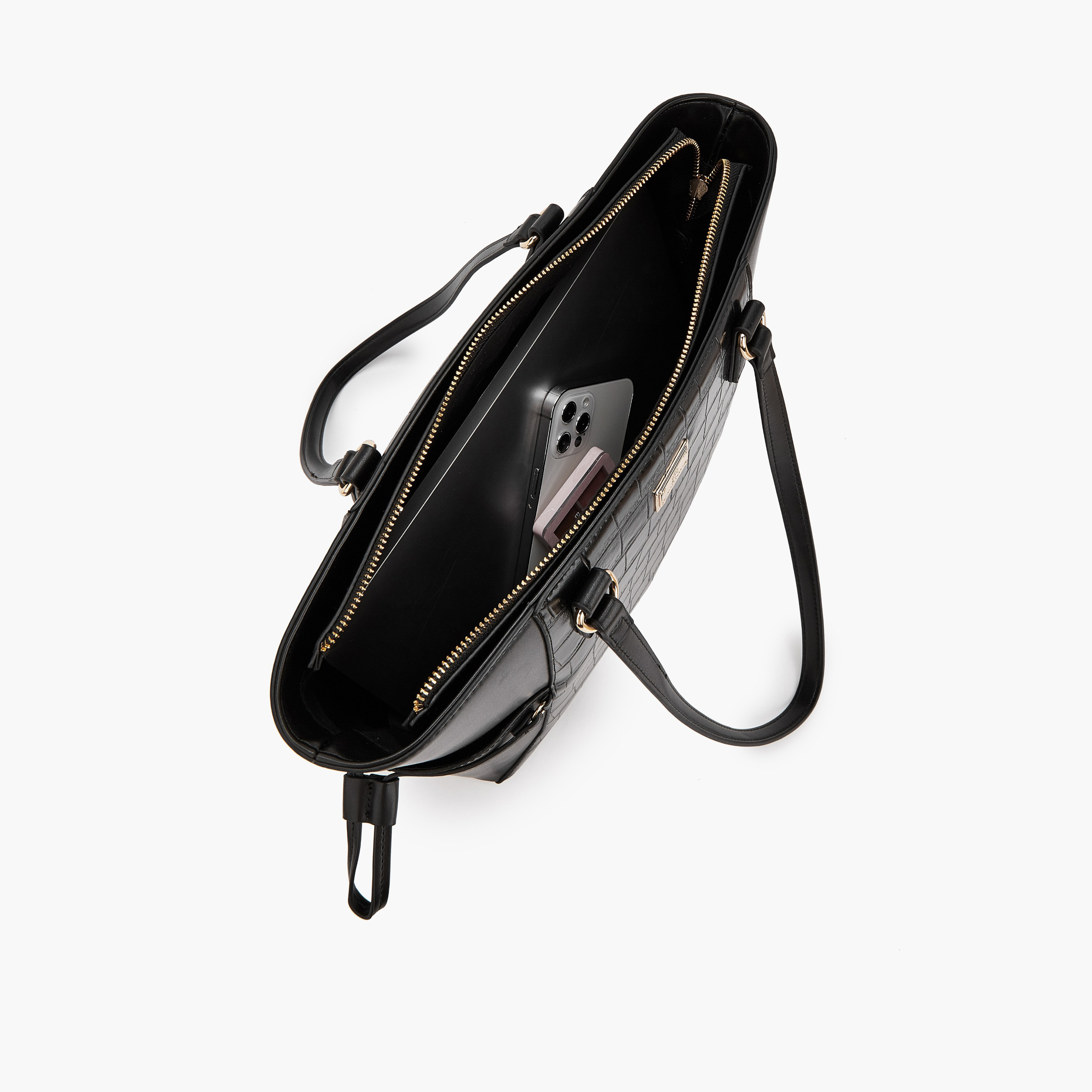 شنطة توتي بارزة الملمس بسحاب إغلاق من فلورا بيلا من شو إكسبريس-women-bagsandwallets-handbags-image-7