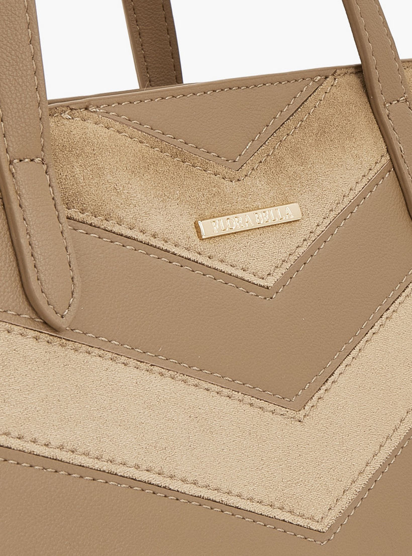 Flora Bella by Shoexpress Chevron Textured Tote Bag with Zipper Closure-women-bagsandwallets-handbags-image-4
