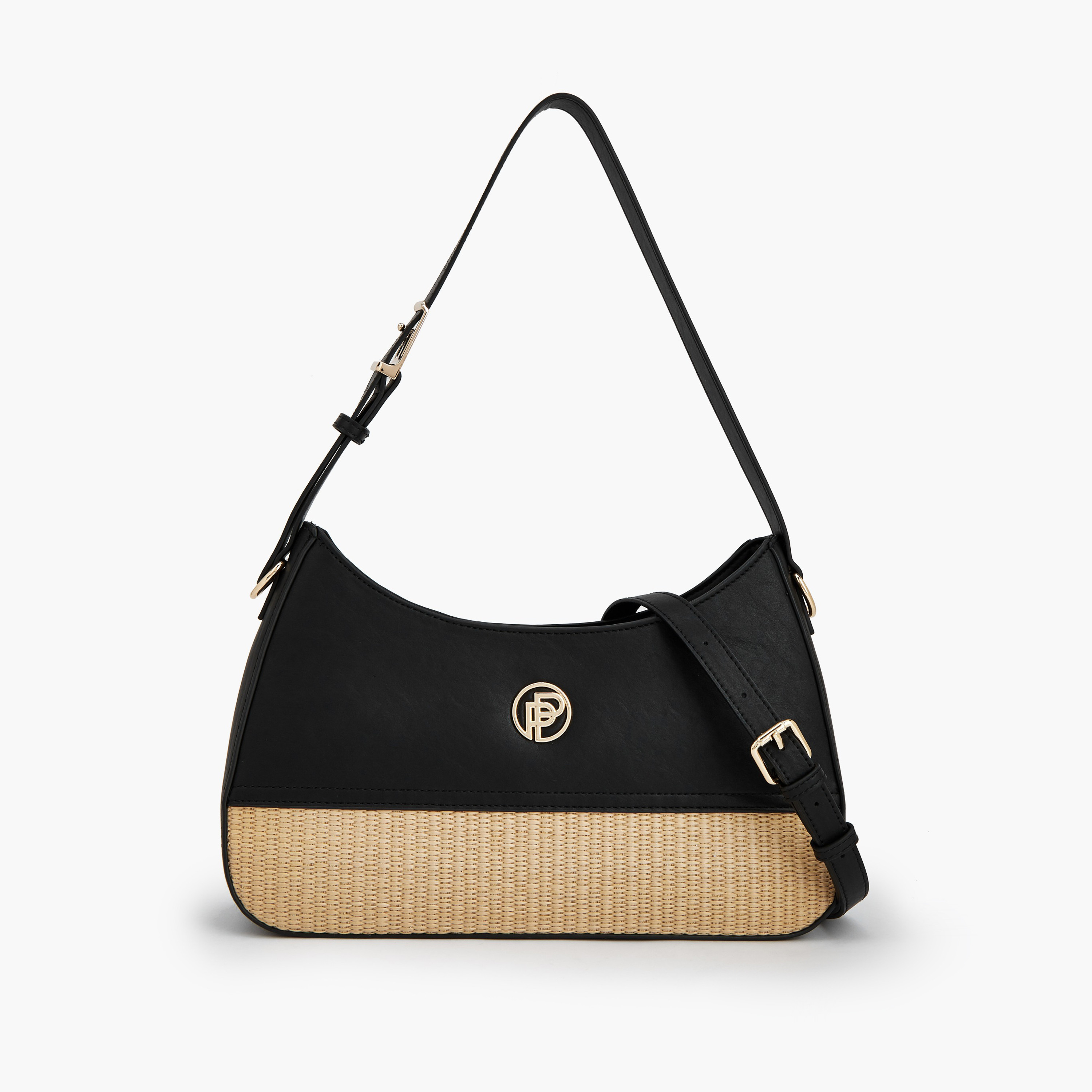 شنطة كتف بارزة الملمس بسحاب إغلاق من بيبرمينت-women-bagsandwallets-handbags-image-1
