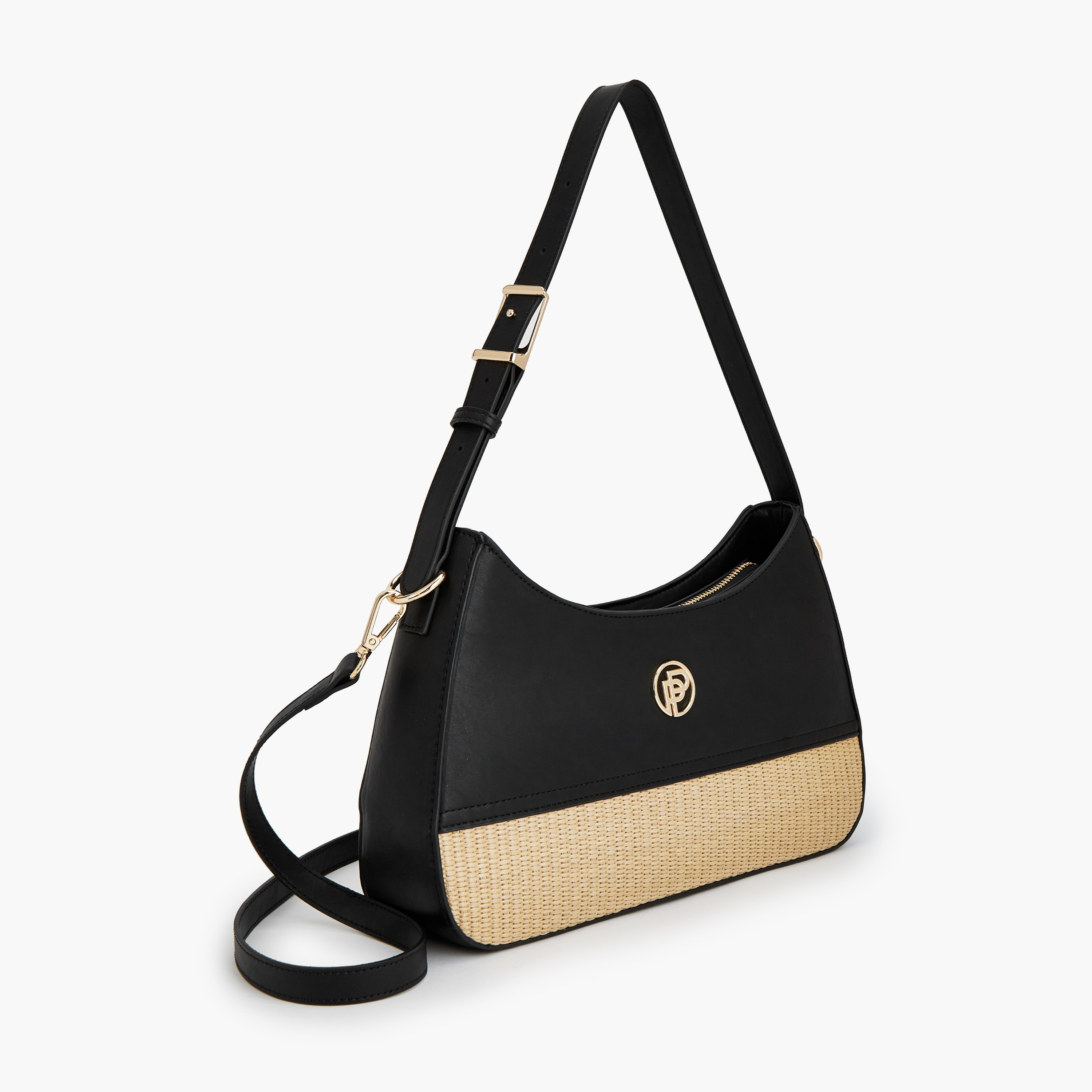 شنطة كتف بارزة الملمس بسحاب إغلاق من بيبرمينت-women-bagsandwallets-handbags-image-3
