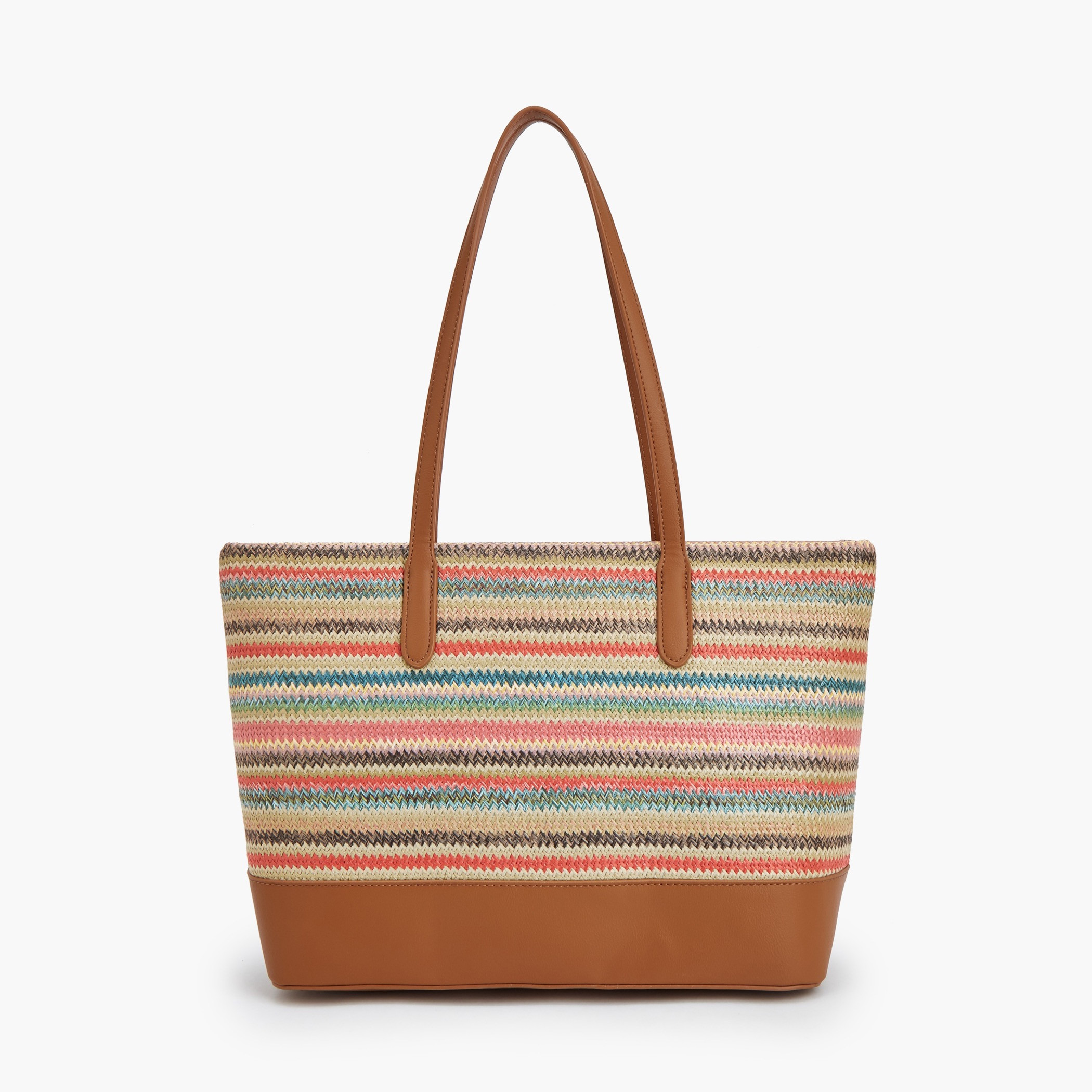 Peppermint Striped Tote Bag with Zip Closure-women-bagsandwallets-handbags-image-4