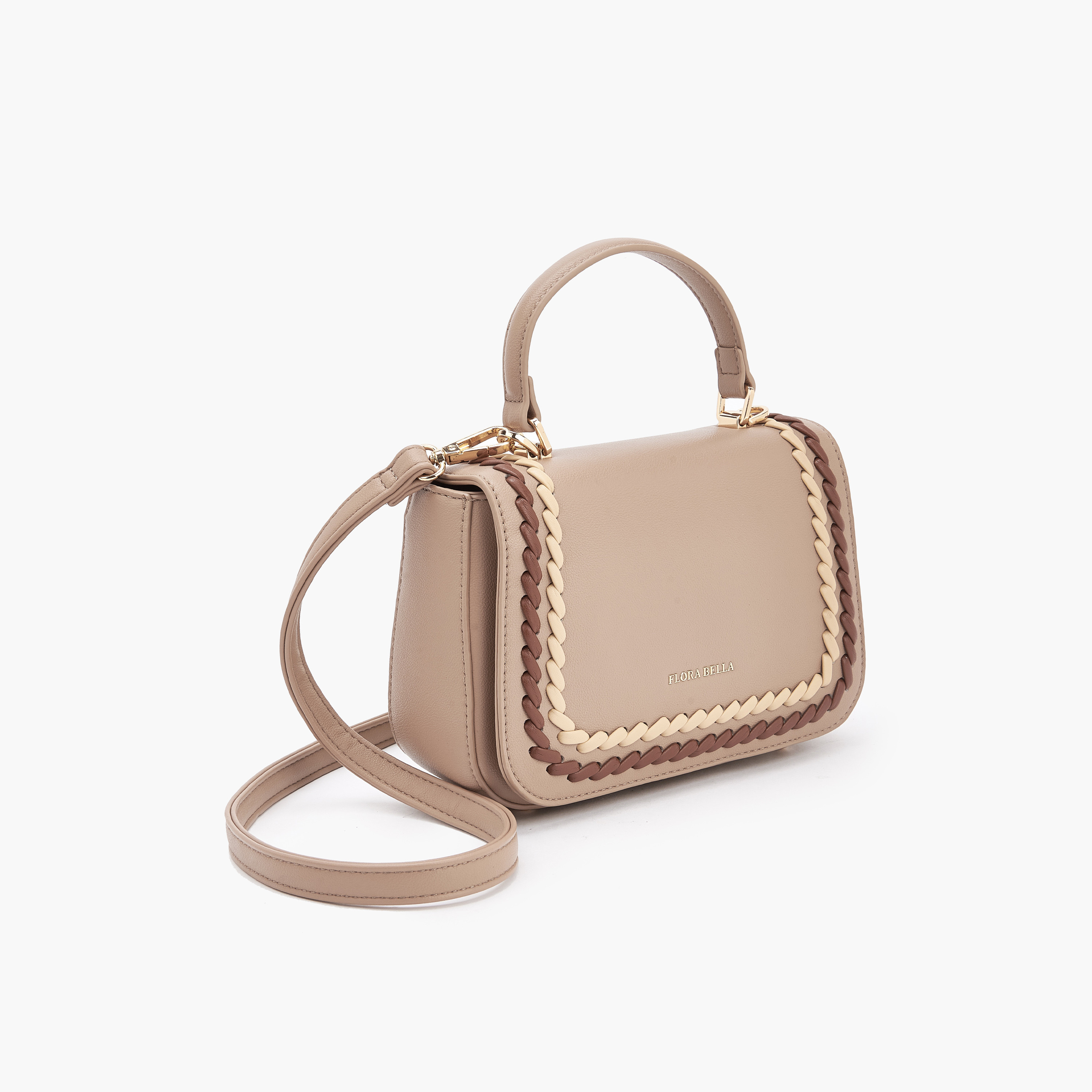 شنطة سلينج مضفّرة مع حزام قابل للفصل من فلورا بيلا-women-bagsandwallets-handbags-image-4