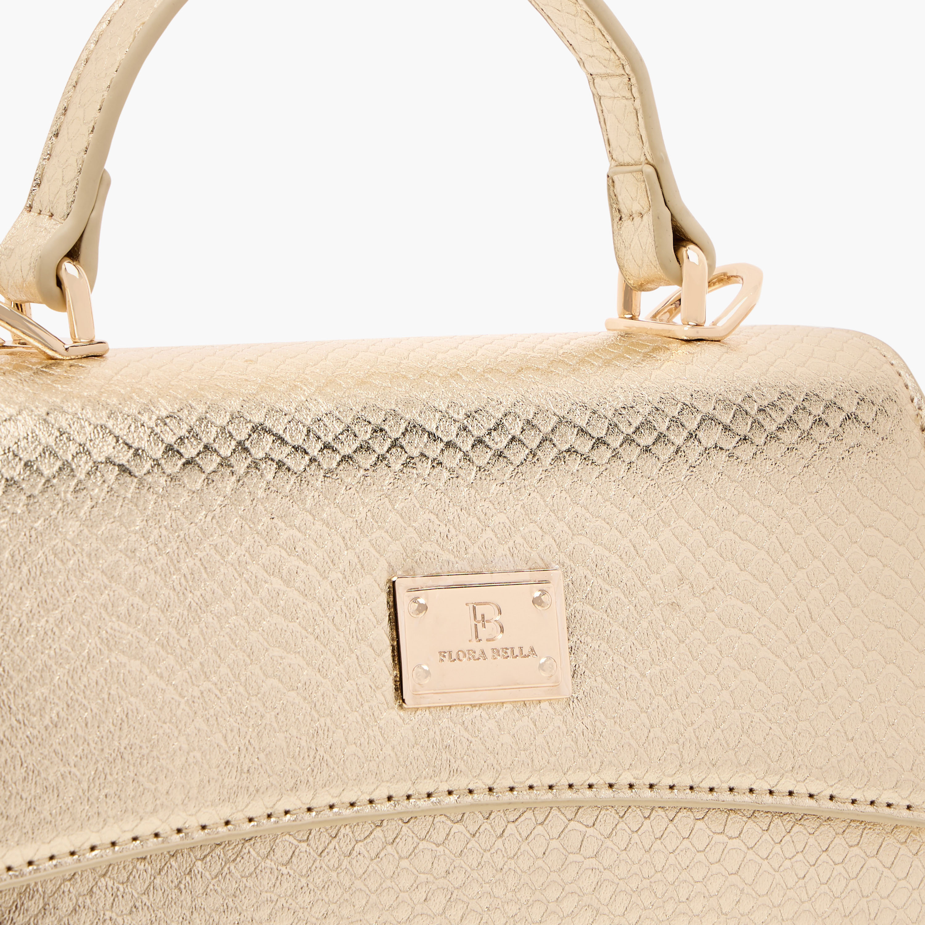 Flora Bella Textured Satchel Bag with Grab Handle and Button Closure-women-bagsandwallets-handbags-image-4
