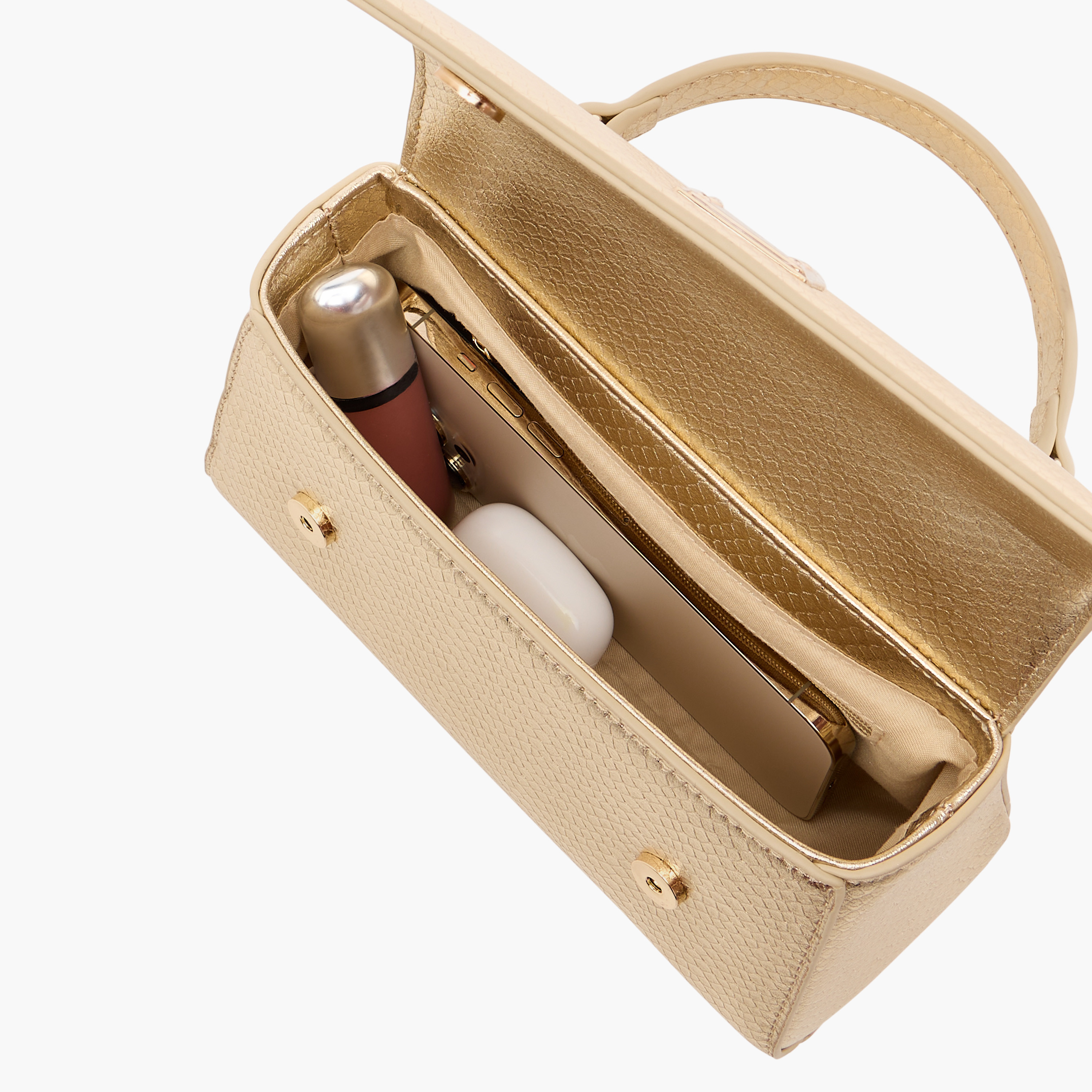 Flora Bella Textured Satchel Bag with Grab Handle and Button Closure-women-bagsandwallets-handbags-image-7