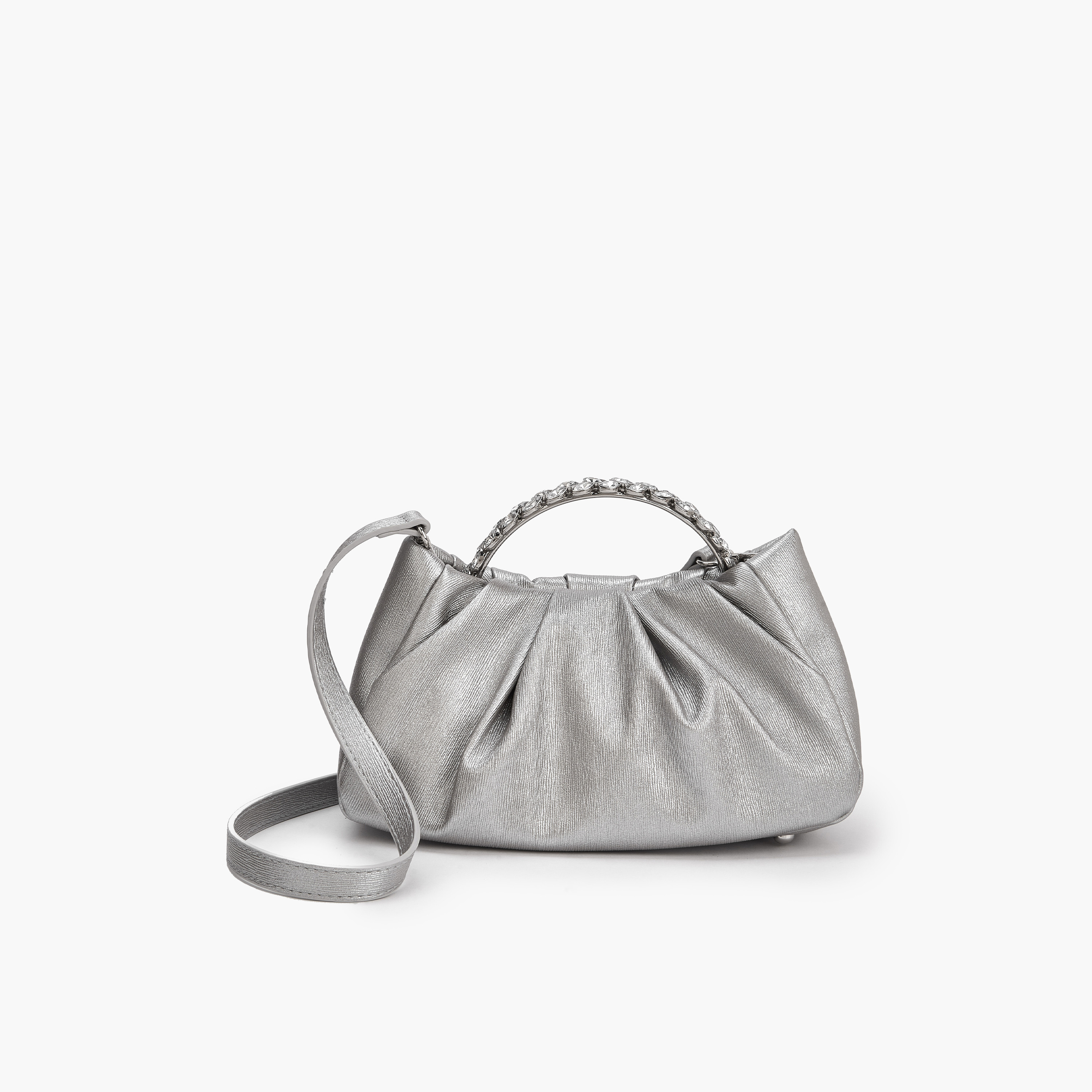 Flora Bella Ruched Crossbody Bag with Stone Embellished Handle-women-bagsandwallets-handbags-image-5