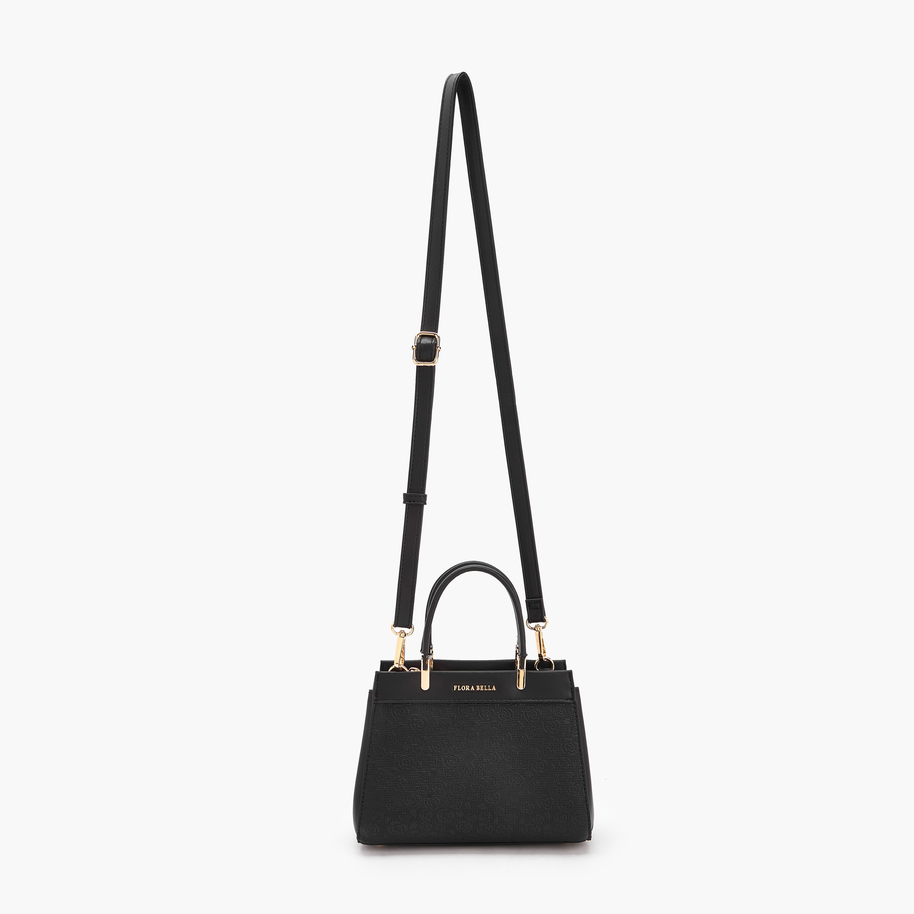 Flora Bella Logo Embossed Tote Bag with Detachable Strap-women-bagsandwallets-handbags-image-3