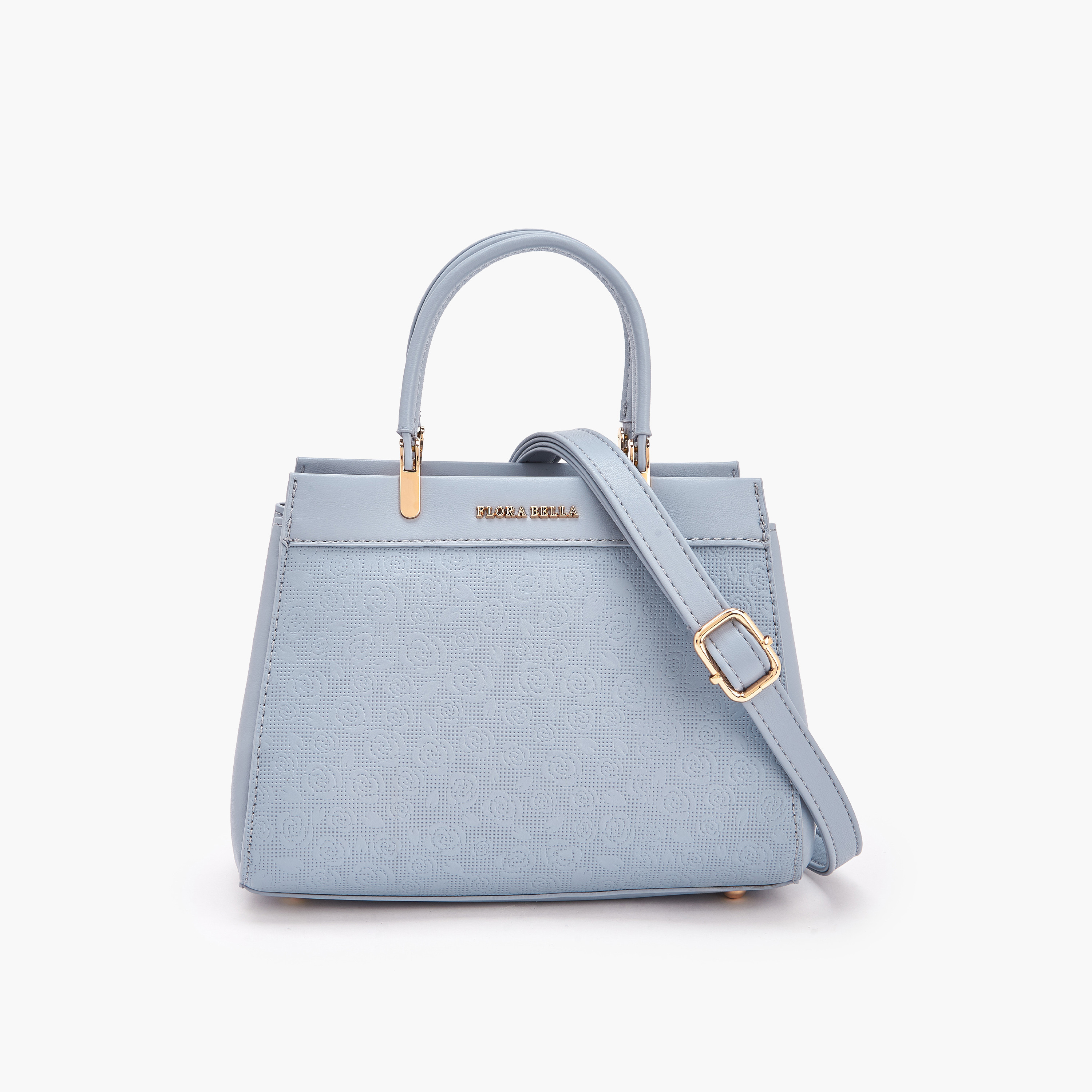 شنطة توتي بنقوش شعار وحزام قابل للفصل من فلورا بيلا-women-bagsandwallets-handbags-image-1